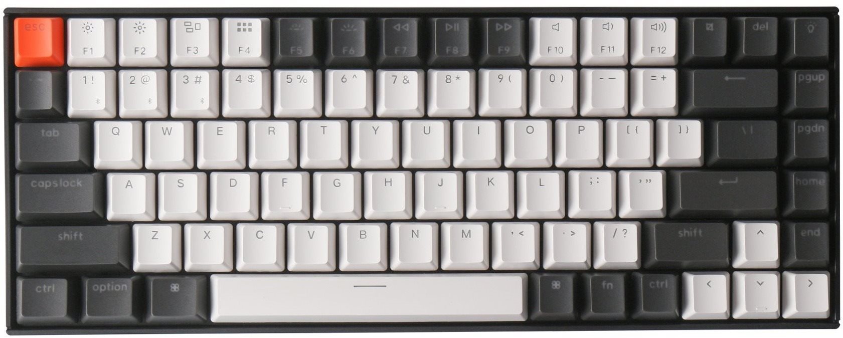 Gaming Keyboard Keychron K2 75% Layout Gateron Hot-Swappable Brown Switch - US Screen