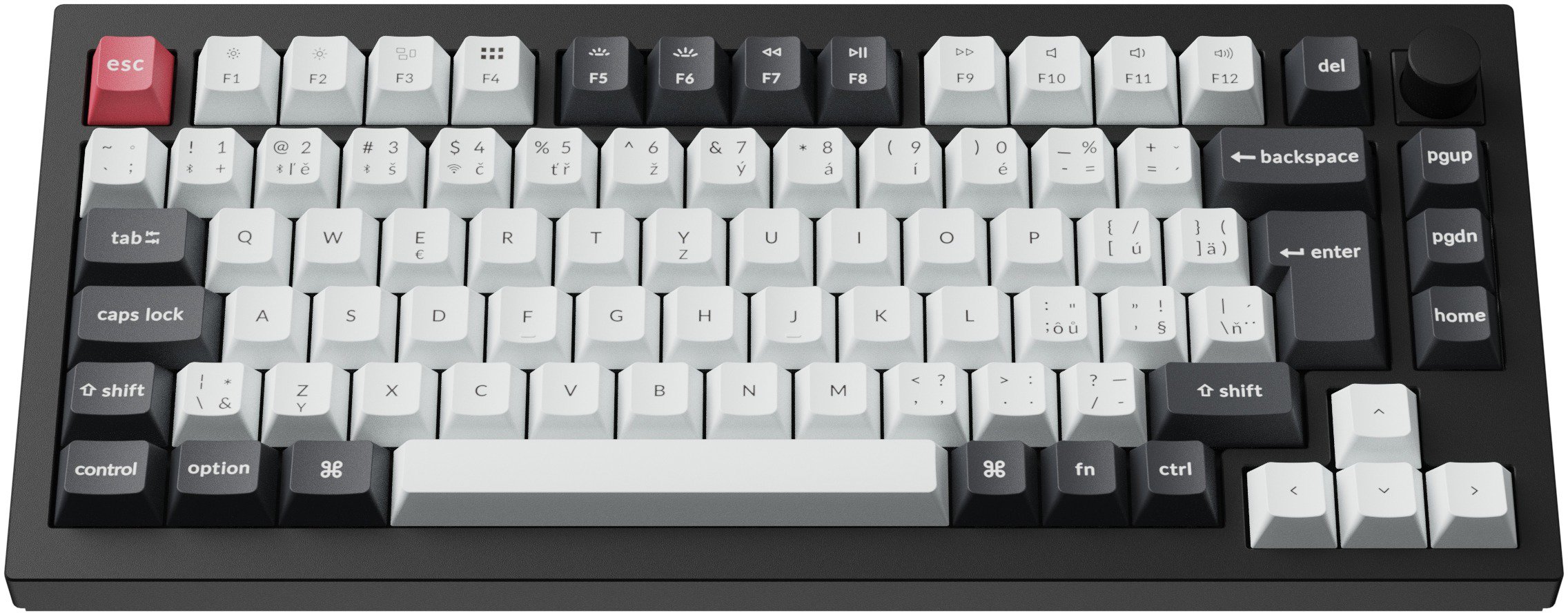 Gaming Keyboard Keychron Q1 HE Swappable RGB Backlight Nebula Switch Knob Version - Black, CZ/SK ...
