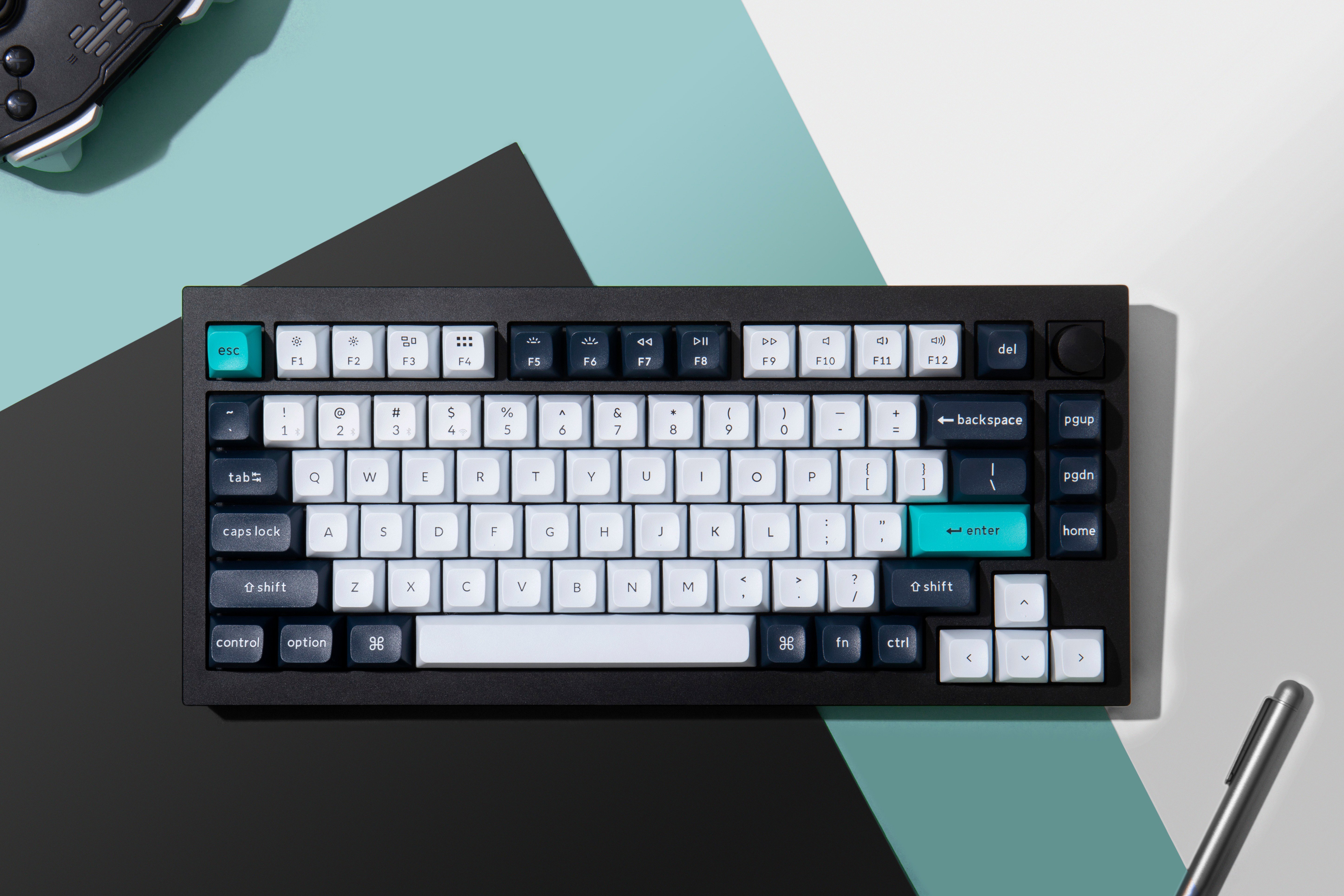 Gaming Keyboard Keychron Q1 Max Swappable RGB Backlight Brown Switch Knob Version - Black, US ...