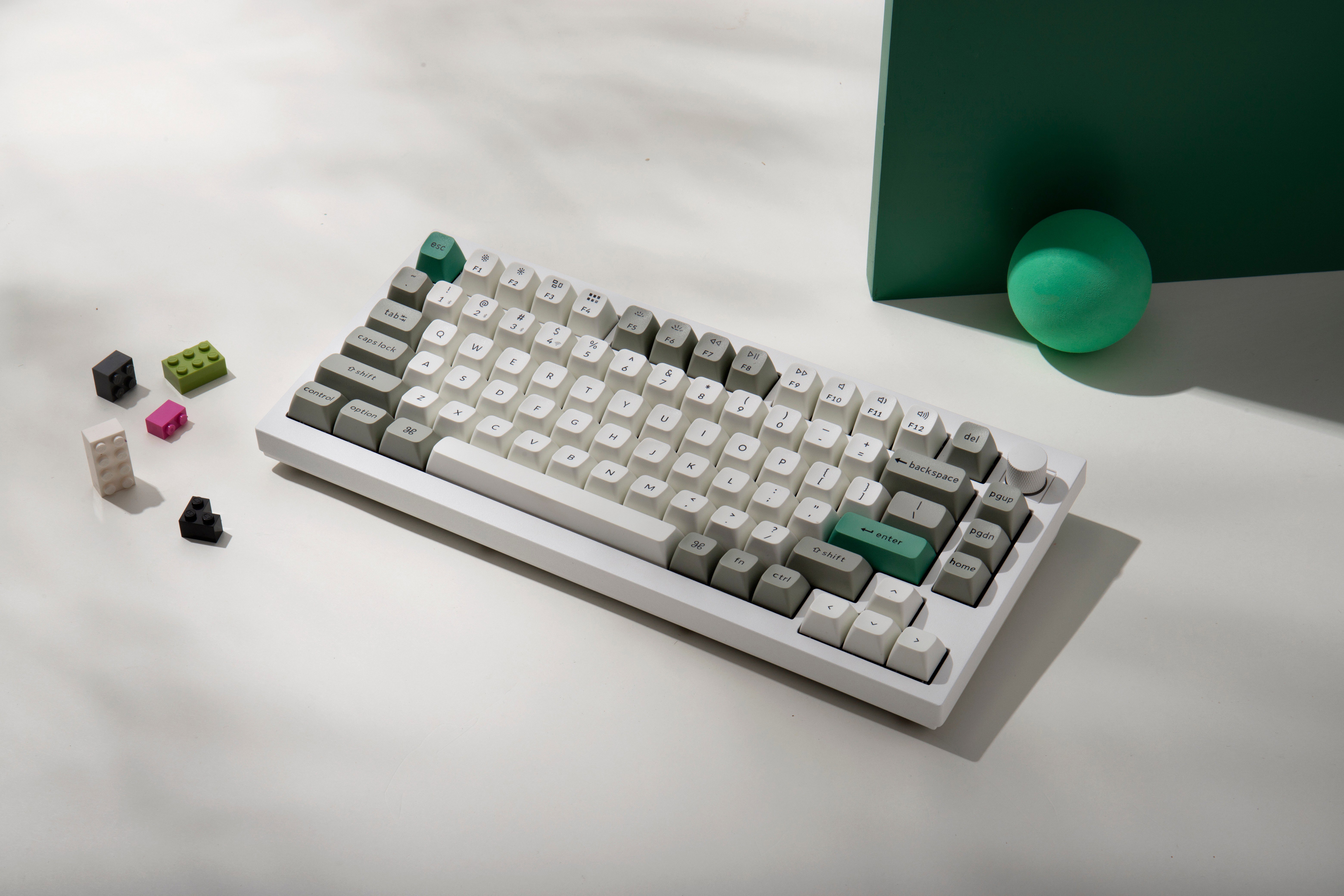 Gaming Keyboard Keychron Q1 Max Swappable RGB Backlight Red Switch Knob Version - White, US ...