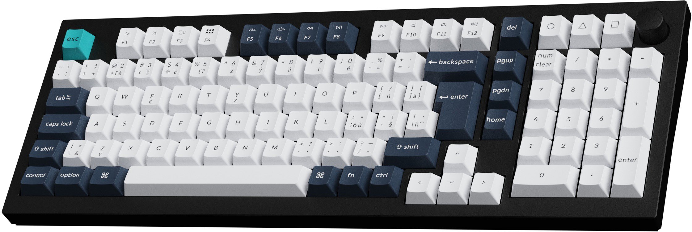 Gaming Keyboard Keychron Q5 Max Swappable RGB Backlight Brown Switch Knob Version - Black, CZ/SK ...