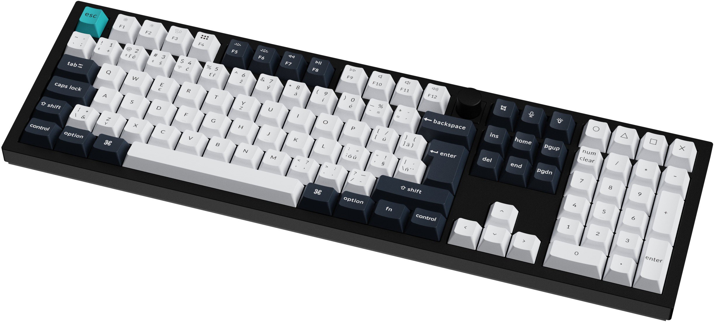 Gaming Keyboard Keychron Q6 Max Swappable RGB Backlight Brown Switch Knob Version - Black, CZ/SK ...