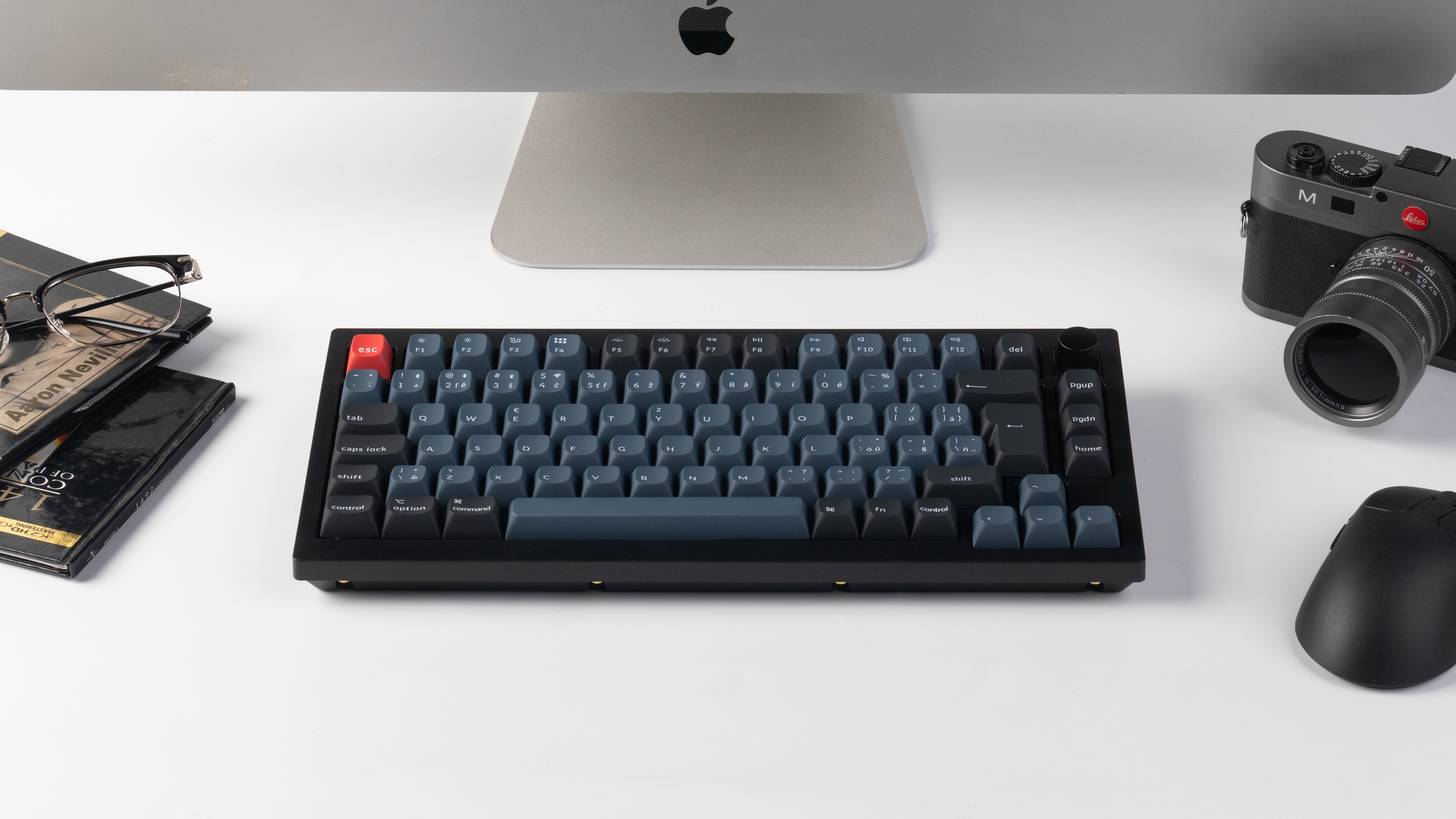 Gaming Keyboard Keychron V1 Max Swappable RGB Backlight Banana Switch - Black - Knob Version, CZ/SK ...