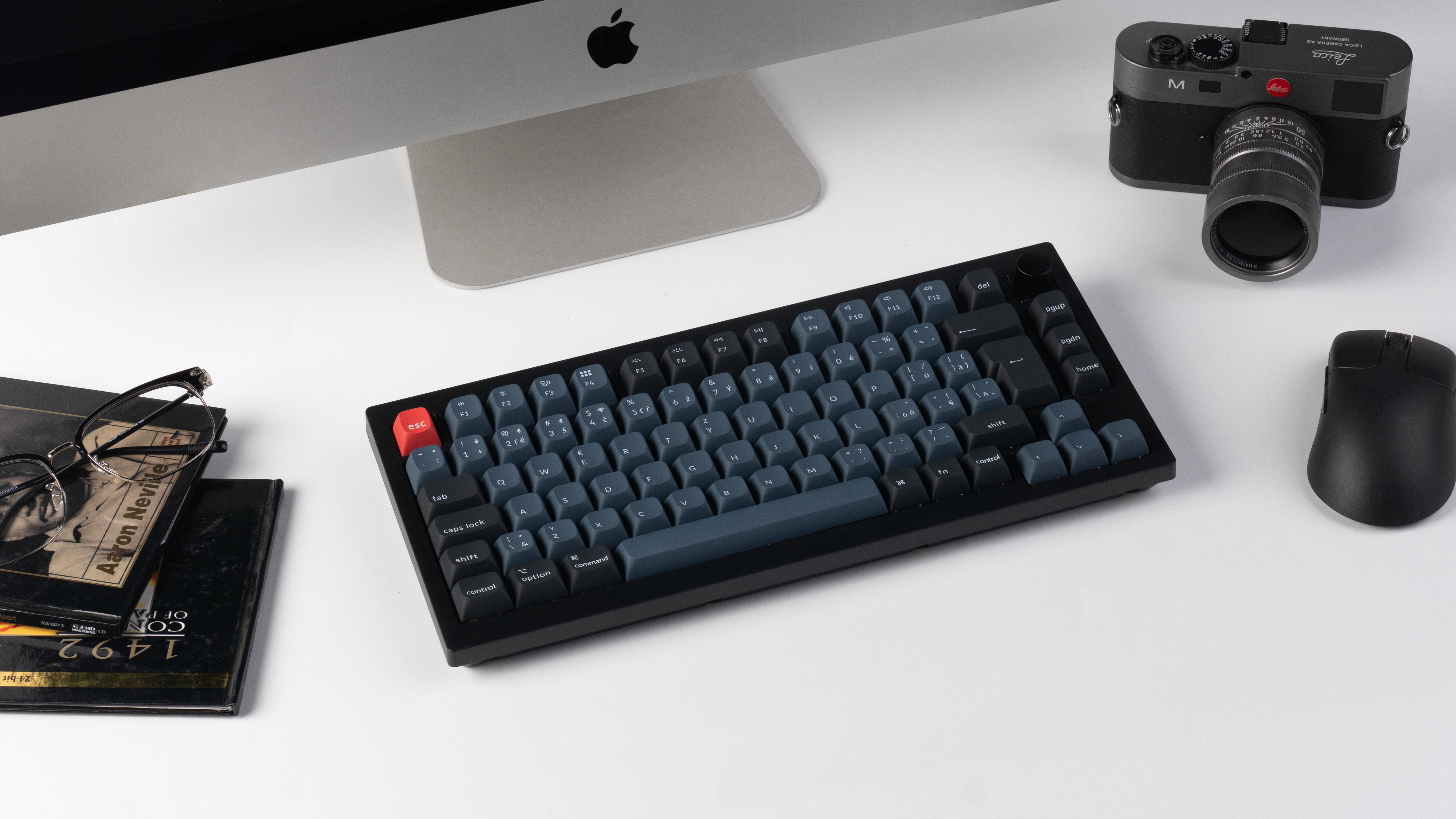 Gaming Keyboard Keychron V1 Max Swappable RGB Backlight Red Switch - Black - Knob Version, CZ/SK ...