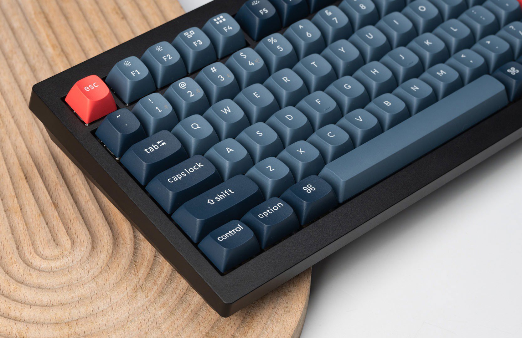 Gaming Keyboard Keychron V1 Max Swappable RGB Backlight Red Switch - Black - Knob Version, US ...