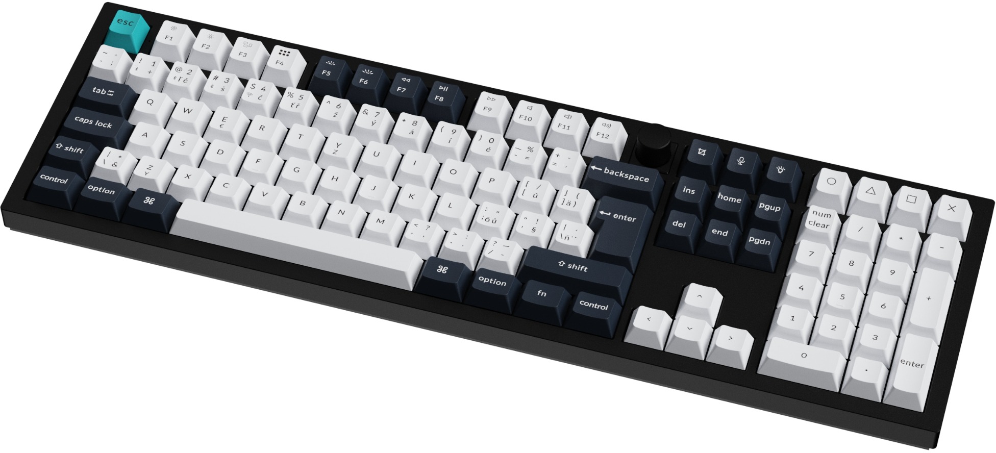 Gaming Keyboard Keychron Q6 Max Swappable RGB Backlight Red Switch Knob Version - Black, CZ/SK ...