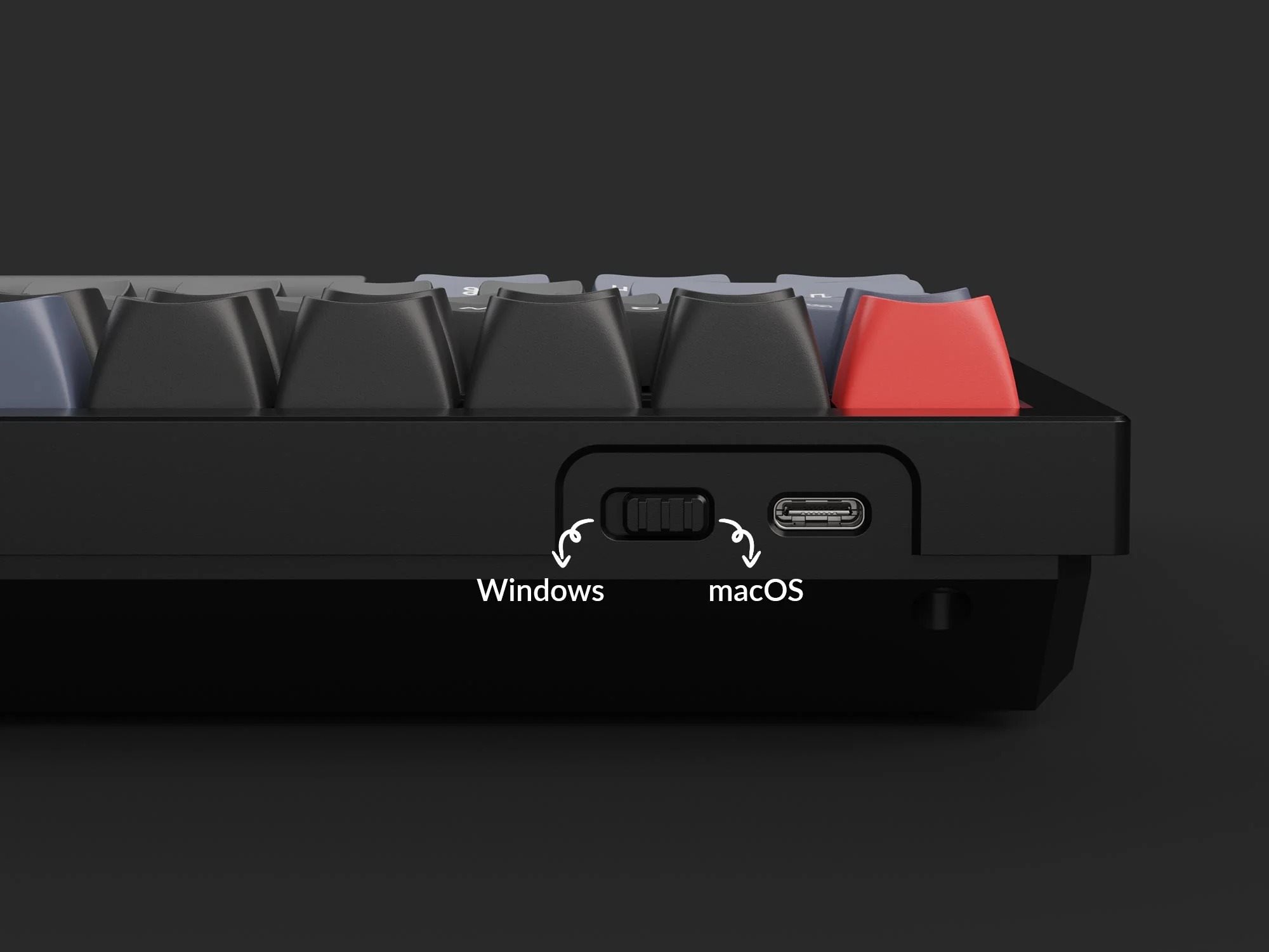 Gaming-Tastatur Keychron Q5 Swappable RGB Backlight Brown Switch - Black ...