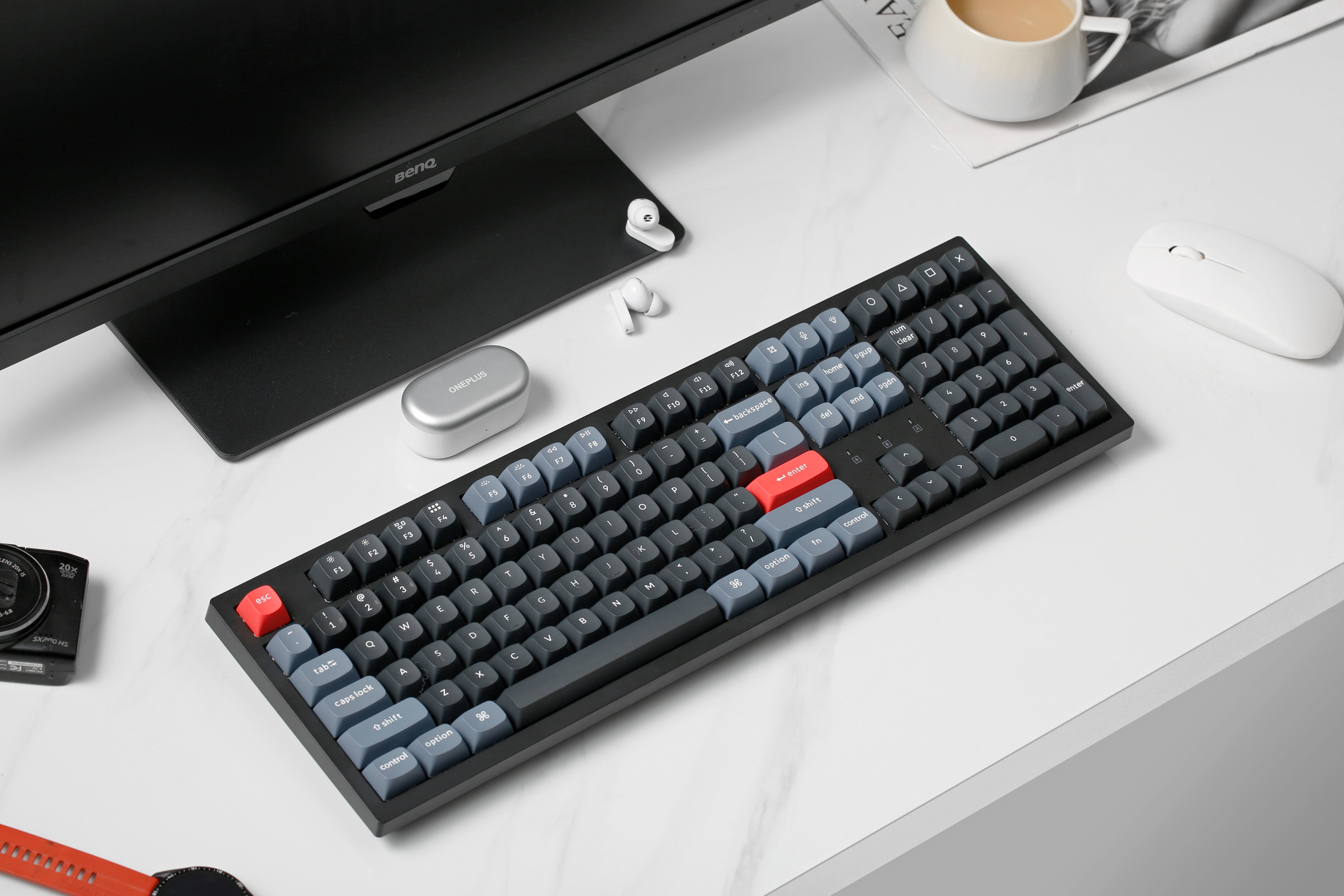 Gaming-Tastatur Keychron K10 Pro White Backlight Brown Switch - schwarz - US ...