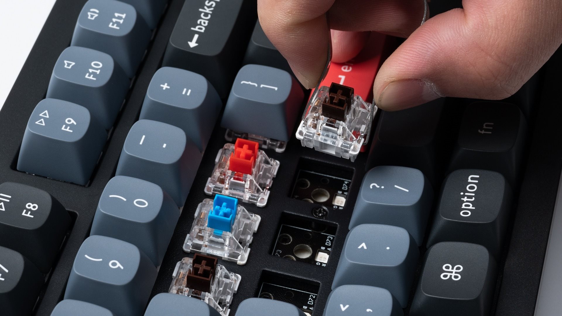 Gaming-Tastatur Keychron K10 Pro RGB Backlight Red Switch - schwarz - US ...
