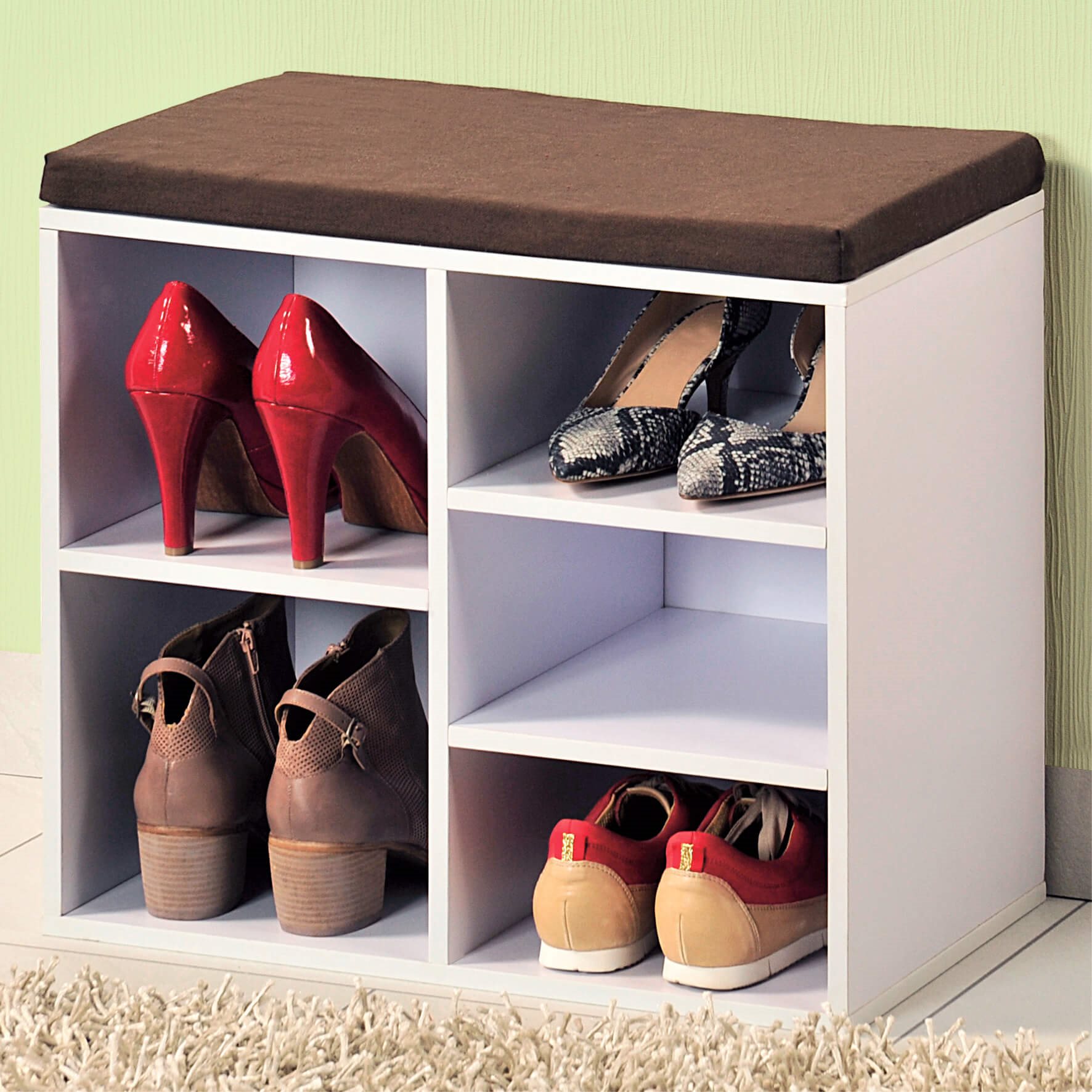 Shoe Rack Kesper Shoe Cabinet with Bench ...