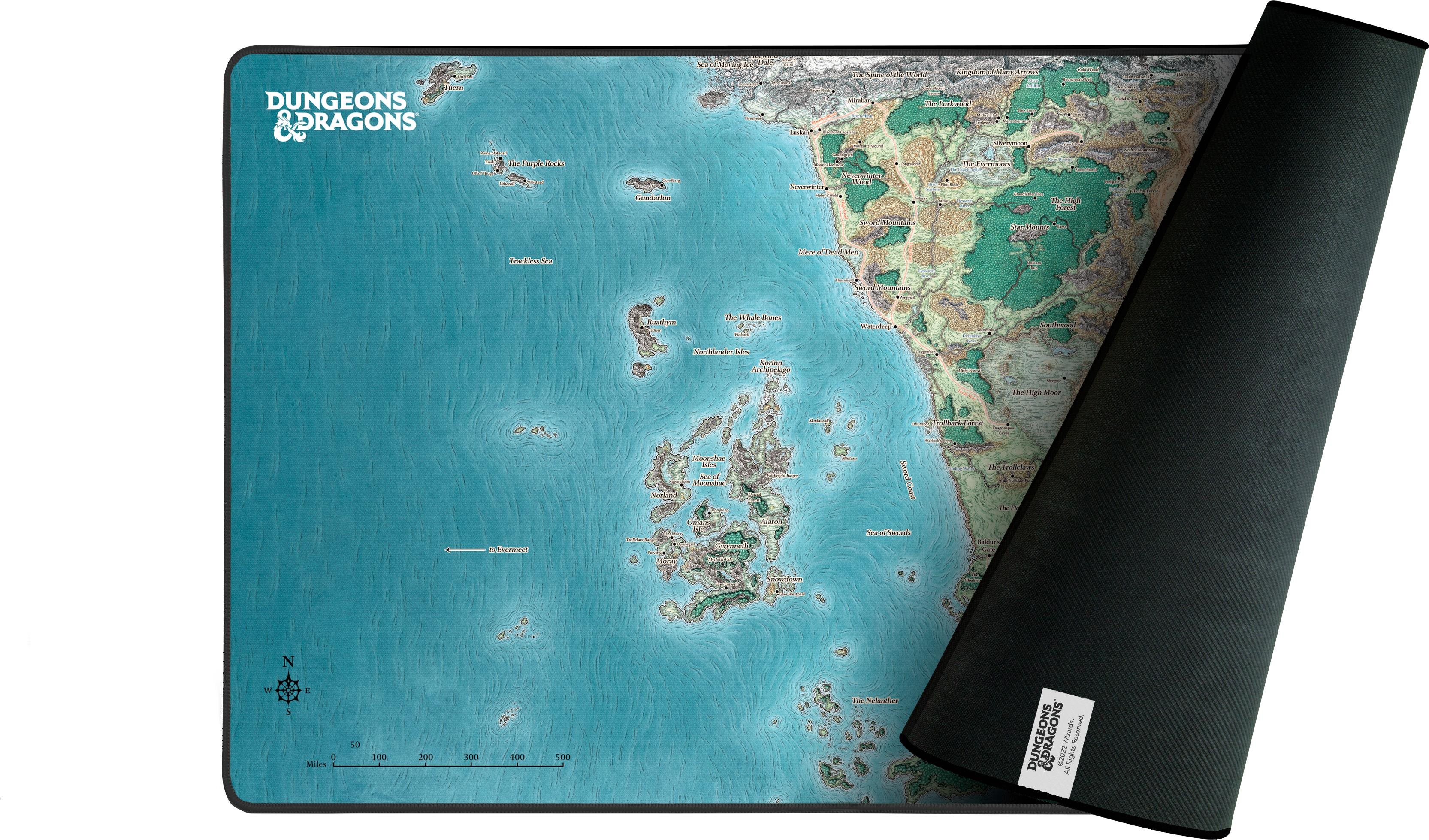 Mouse Pad Konix Dungeons & Dragons Faerun Map Mousepad ...