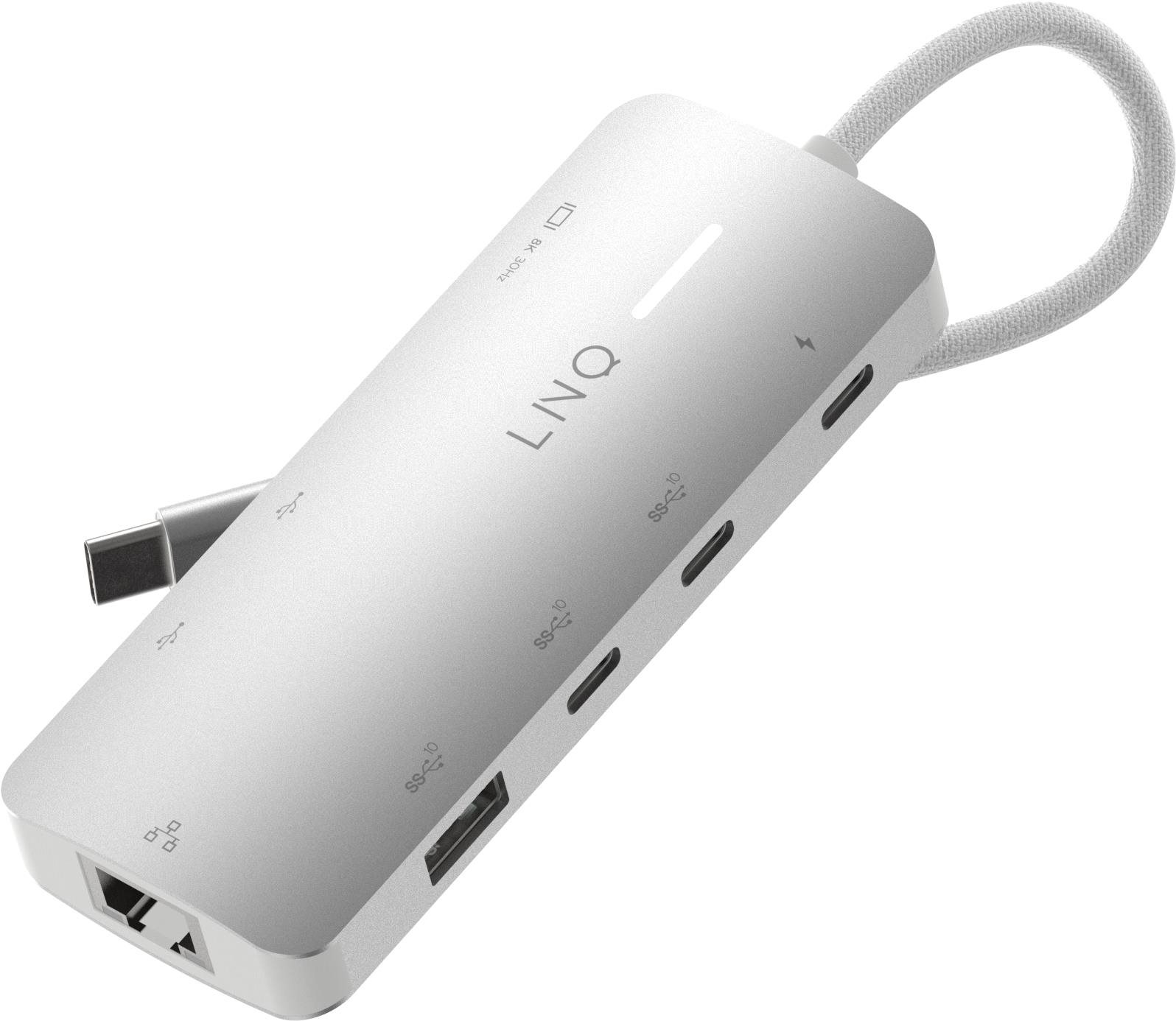 LINQ 8in1 8K PRO USB-C Multiport Hub 140W docking station.