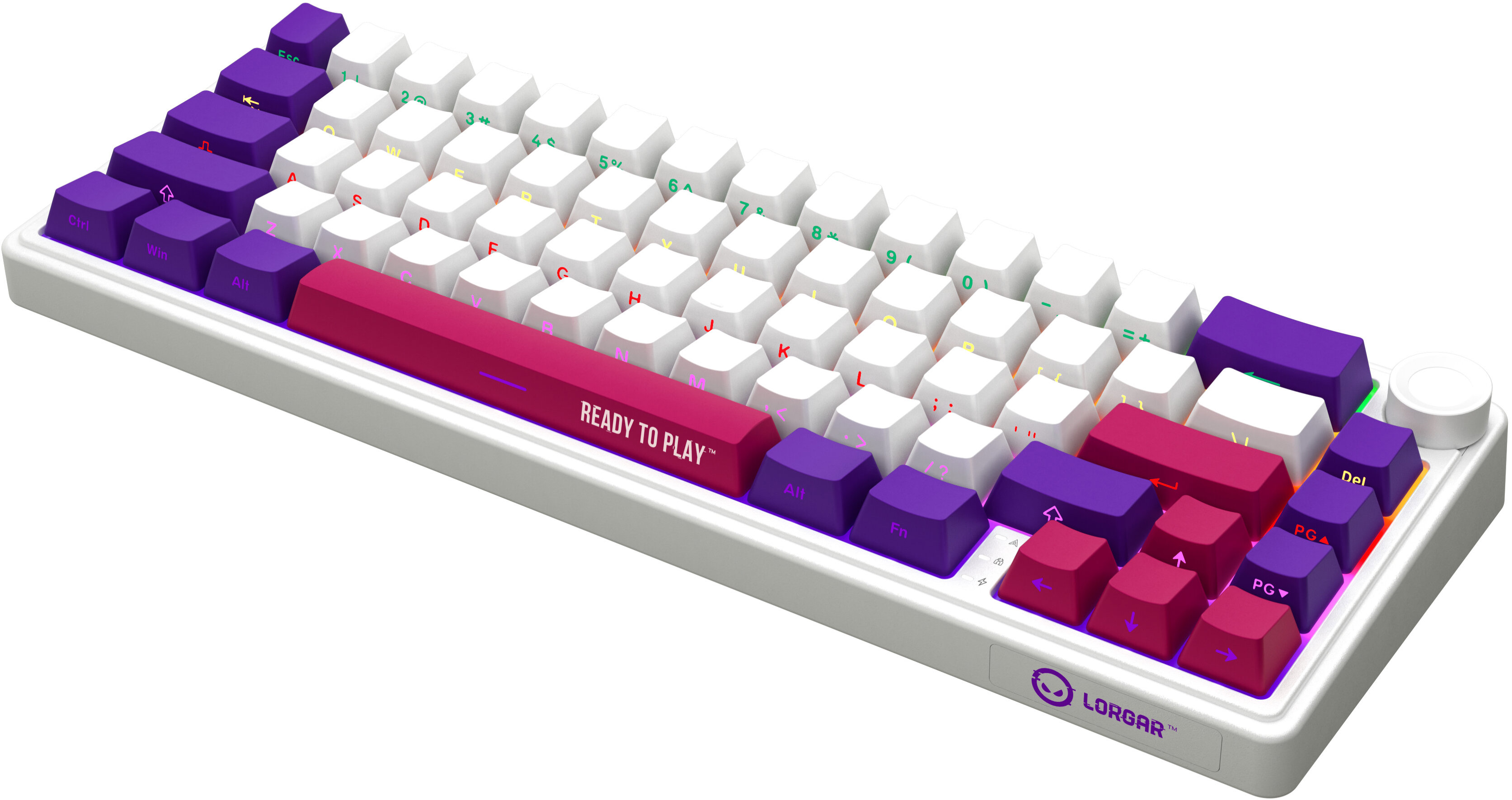 Gaming Keyboard LORGAR KBP70MW, white - CZ ...