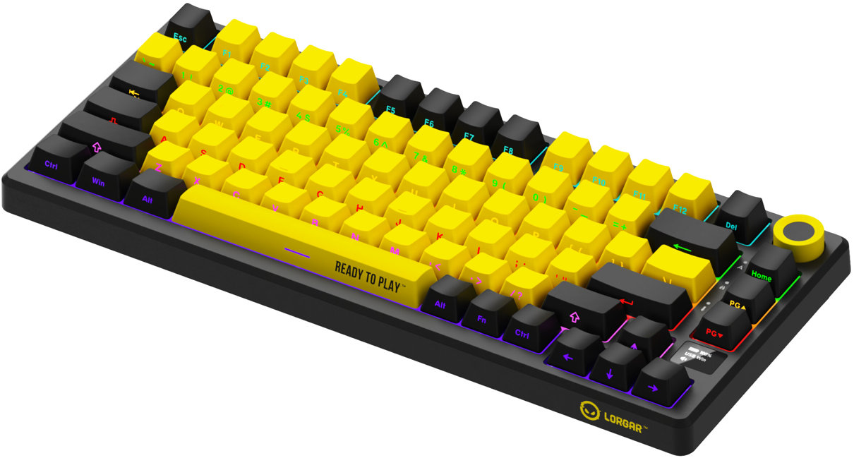 Gaming Keyboard LORGAR KBP7075MW, black/yellow - CZ ...