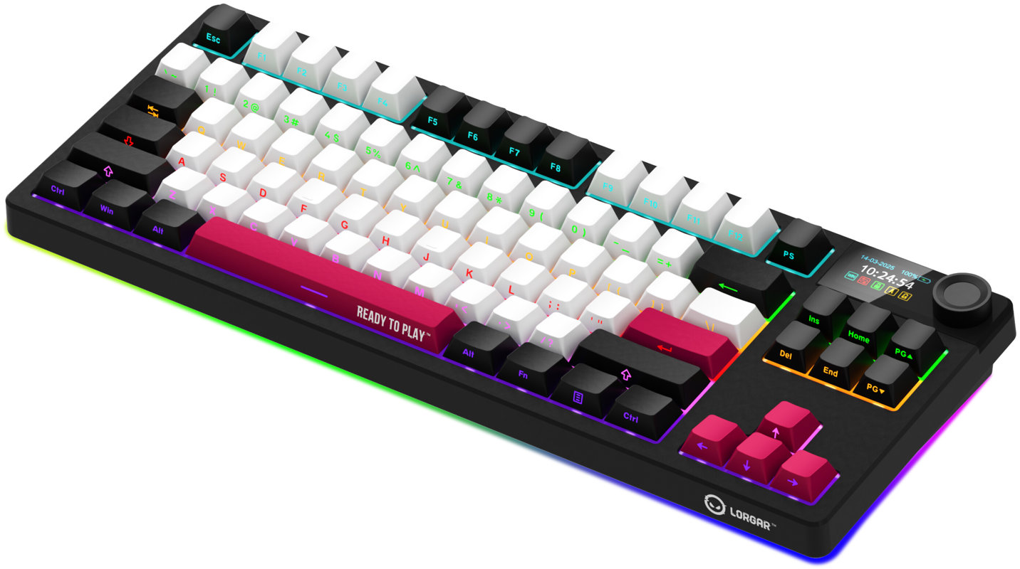 Gaming Keyboard LORGAR KBP70TKLW, TKL black/red - CZ ...