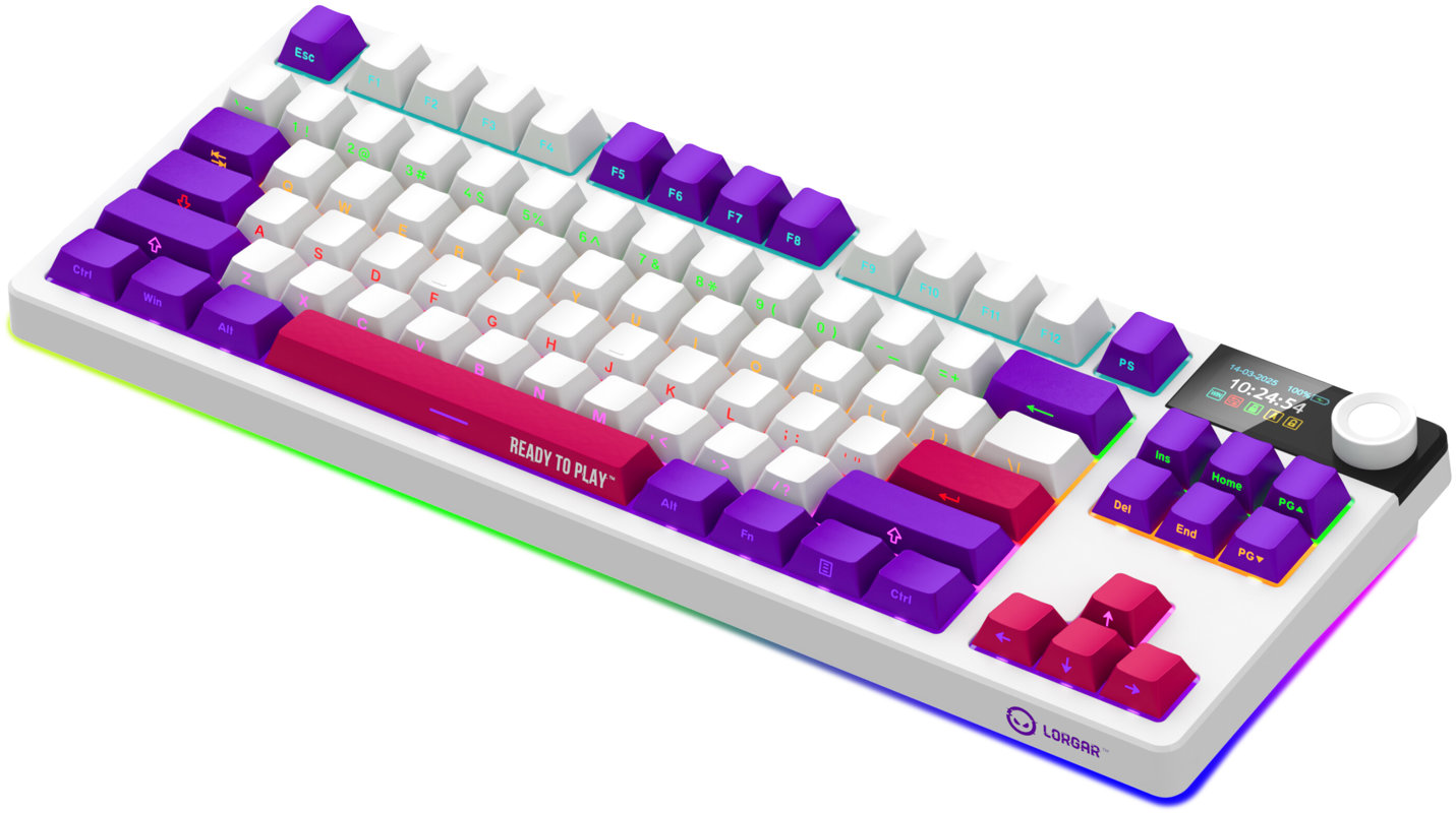 Gaming Keyboard LORGAR KBP70TKLW, TKL white - CZ ...