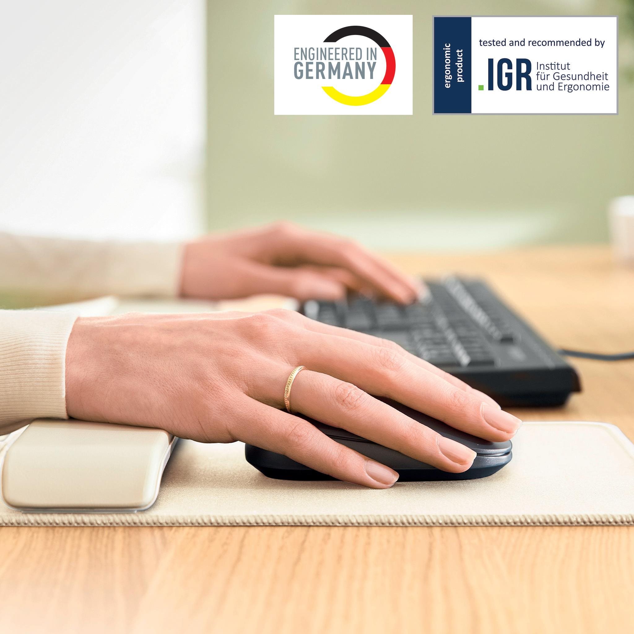 Mouse Pad LEITZ Ergo 20.5 x 27.5 cm, light grey ...