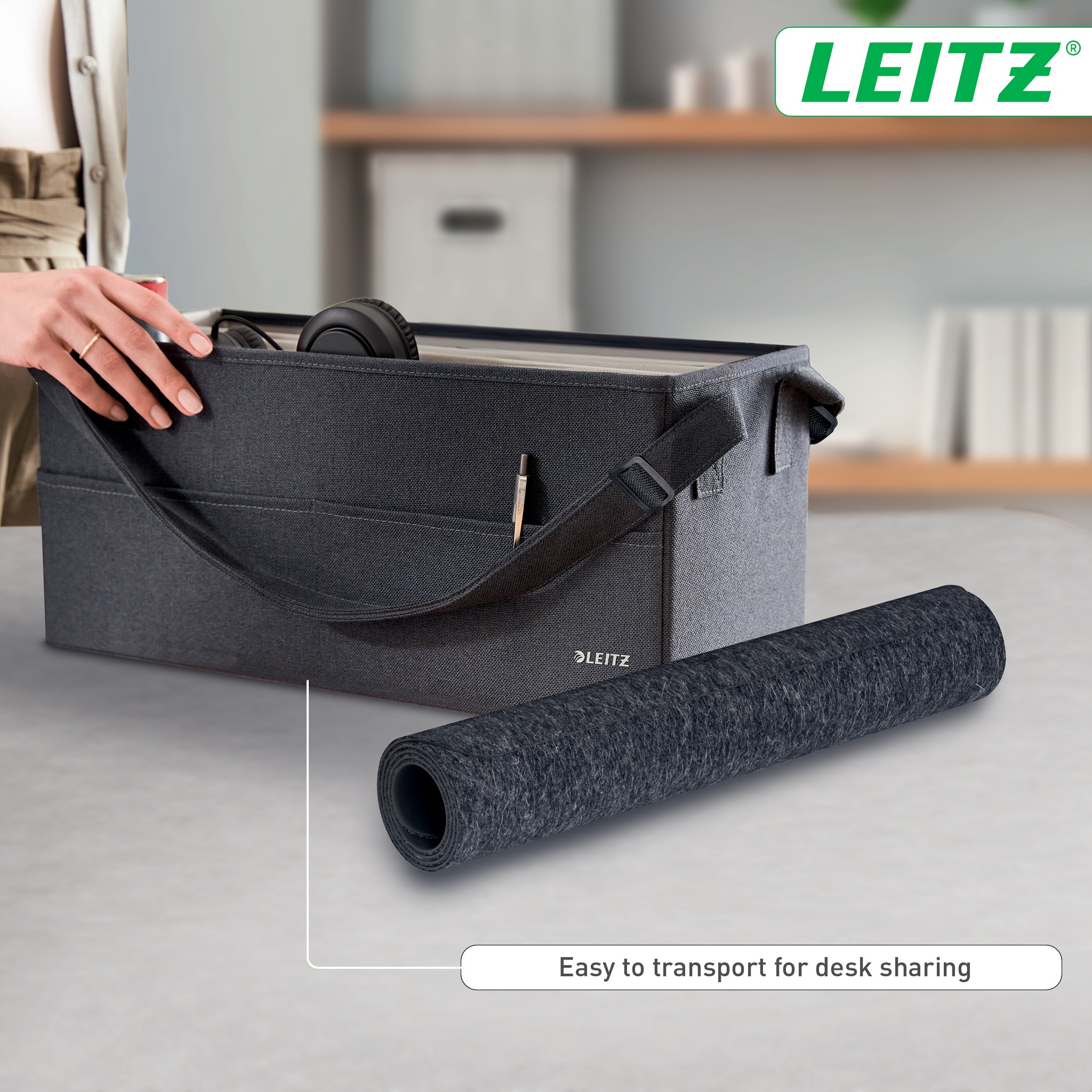 Mouse Pad LEITZ 36 x 70 cm, dark grey ...