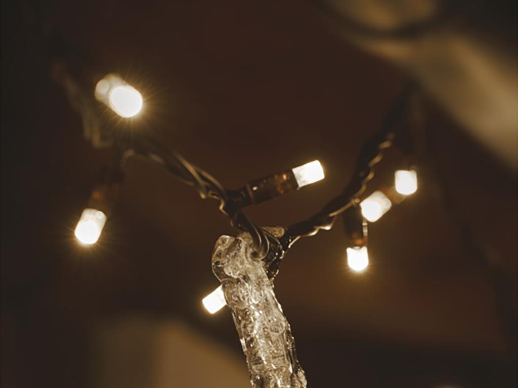 Vánoční světelný řetěz TEPLÁ BÍLÁ 5 m - PROFI - spojovací string lights.