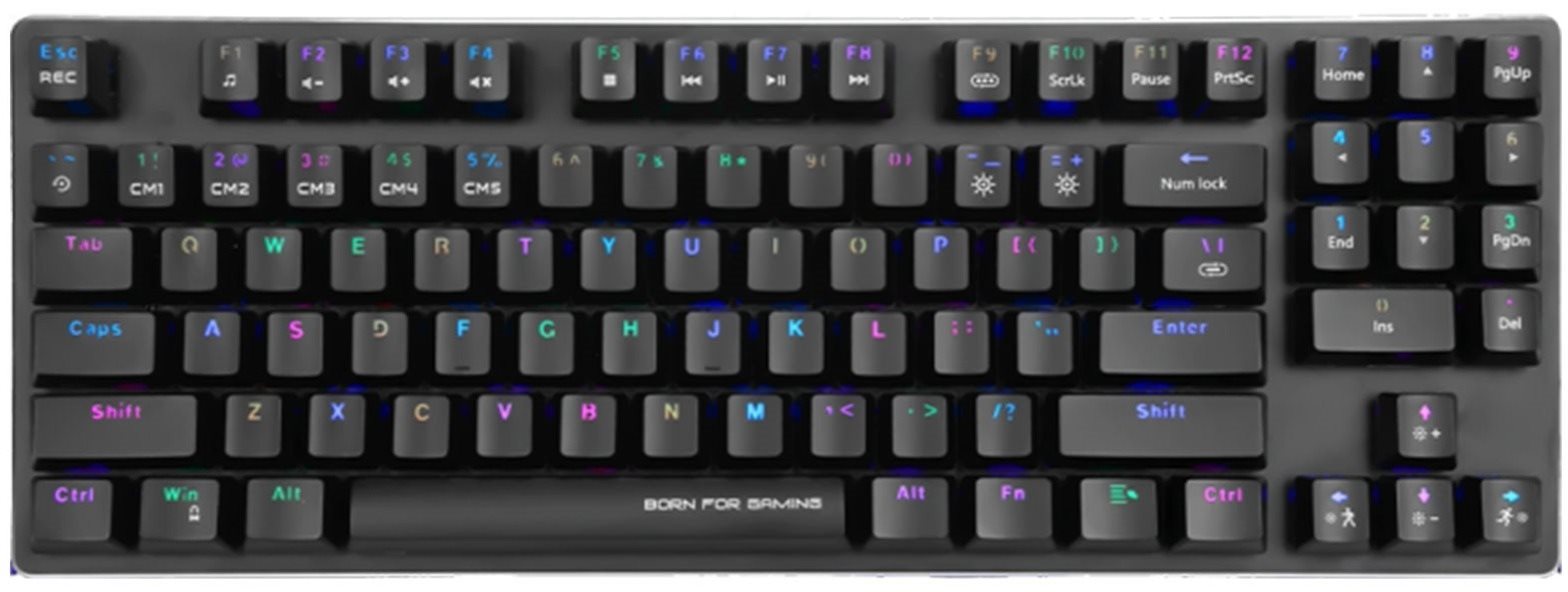 Gaming-Tastatur MARVO KG934 TKL Mechanical-Blau - US Screen
