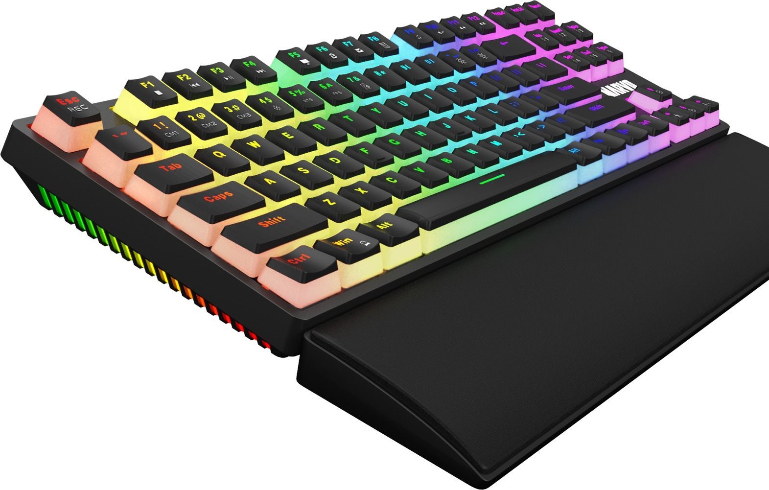Gaming Keyboard MARVO KG946 TKL Mechanical Red - US + Wrist Rest Lateral view