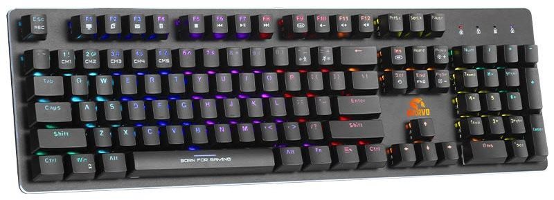 Gaming-Tastatur MARVO KG945 Optical RGB - US Seitlicher Anblick