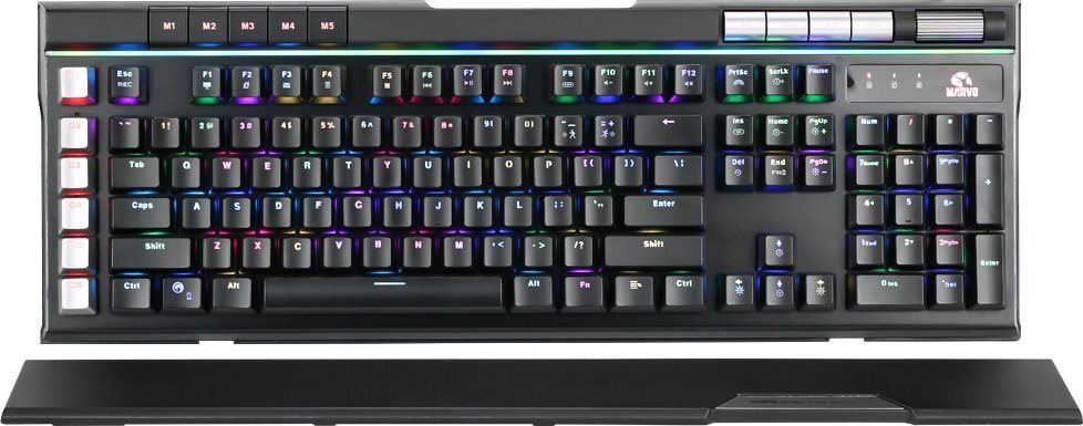 Gaming-Tastatur MARVO KG965G Mechanical-Blau - US Screen