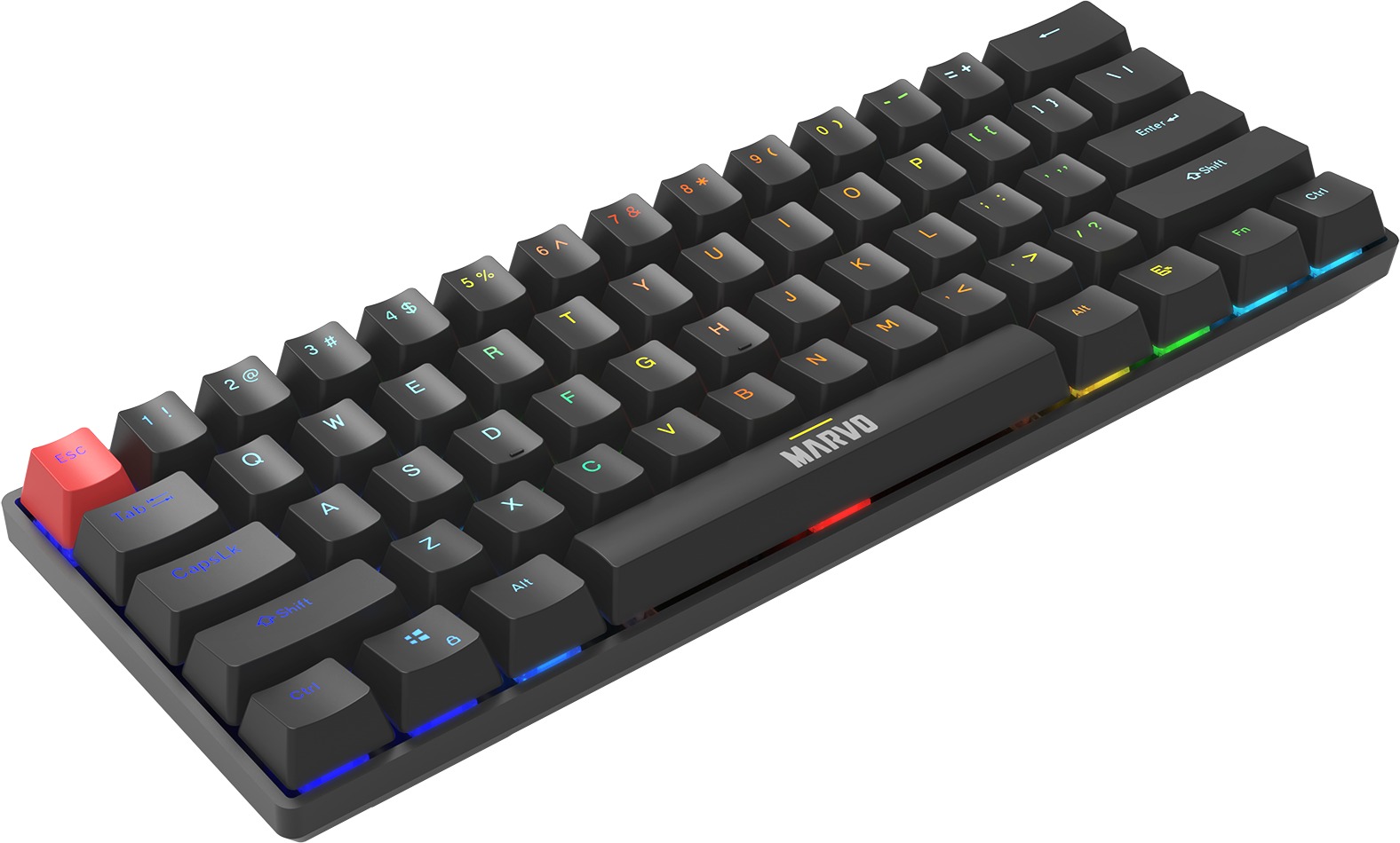 Gaming Keyboard Marvo Saber 61 Black Mechanical Wired Keyboard - EN ...