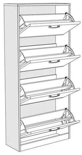 Shoe Rack Matis Odyssey 4V oak ...