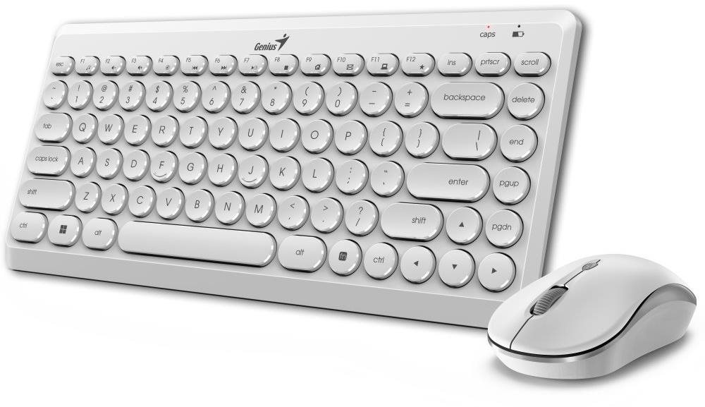 Tastatur/Maus-Set Genius LuxeMate Q8000 weiß - CZ/SK ...