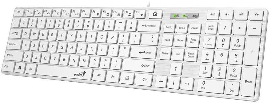 Tastatur Genius Slimstar 126 weiß - CZ/SK ...
