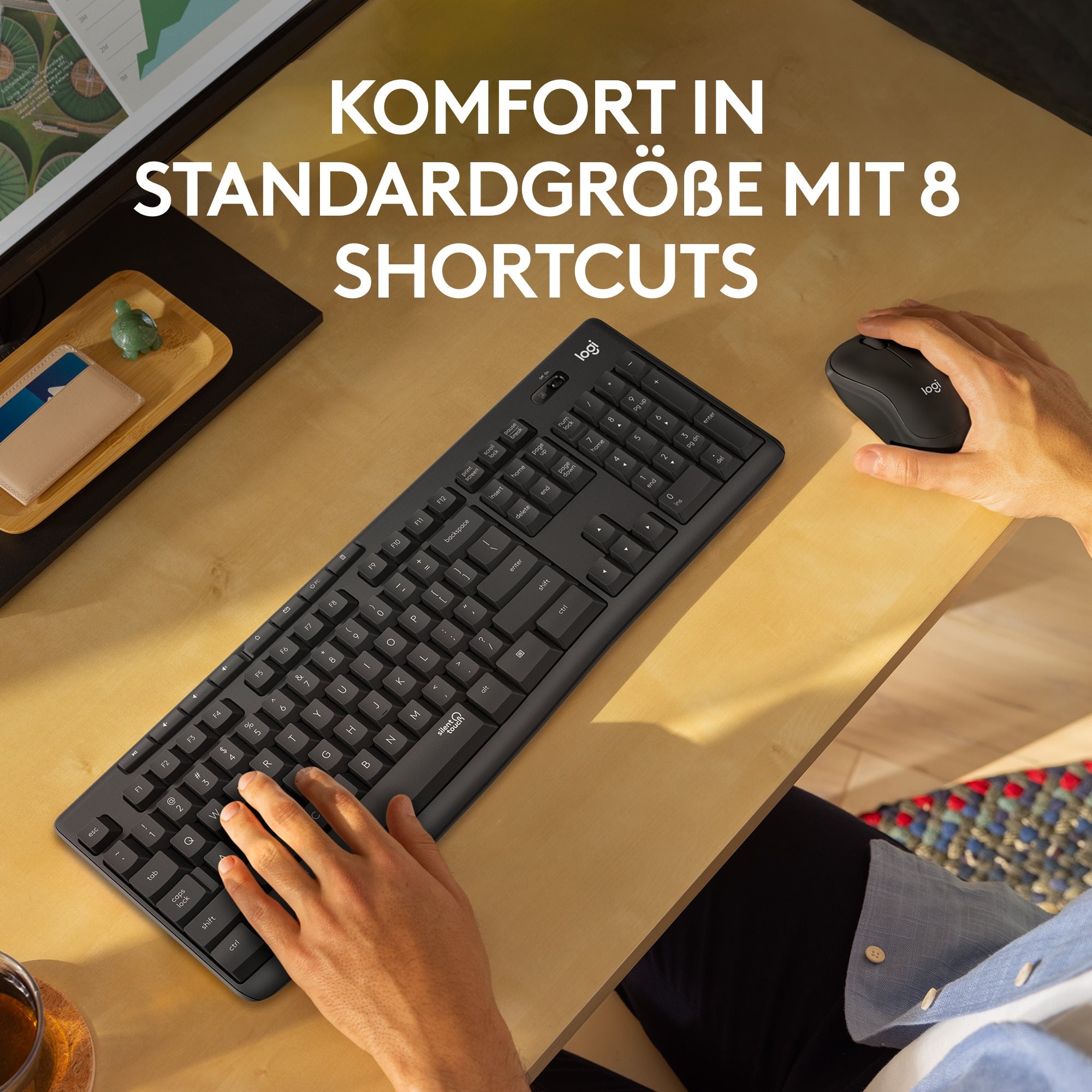 Logitech Wireless Combo MK295 keyboard and mouse set, graphite - DE.