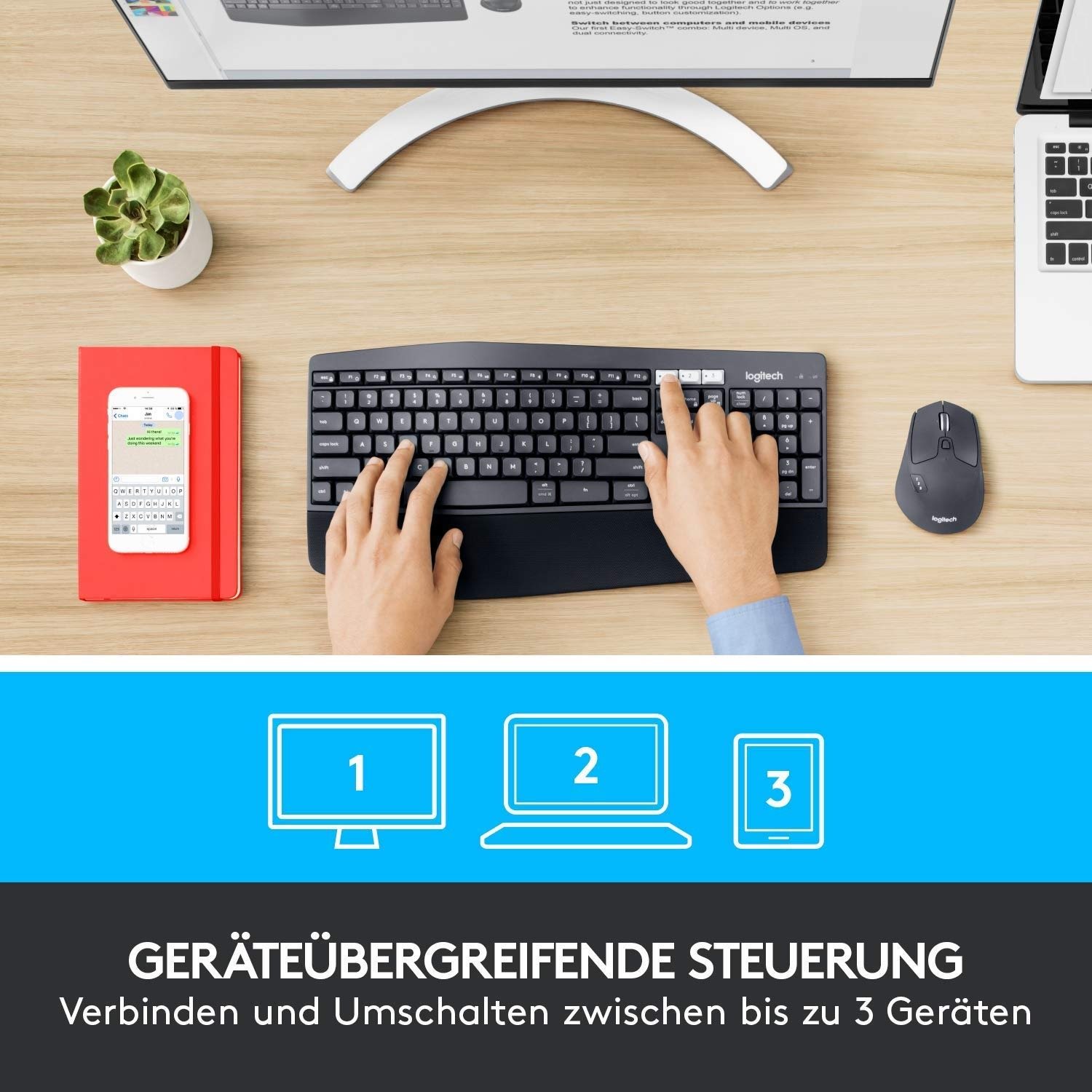 Tastatur/Maus-Set Logitech MK850 – DE ...
