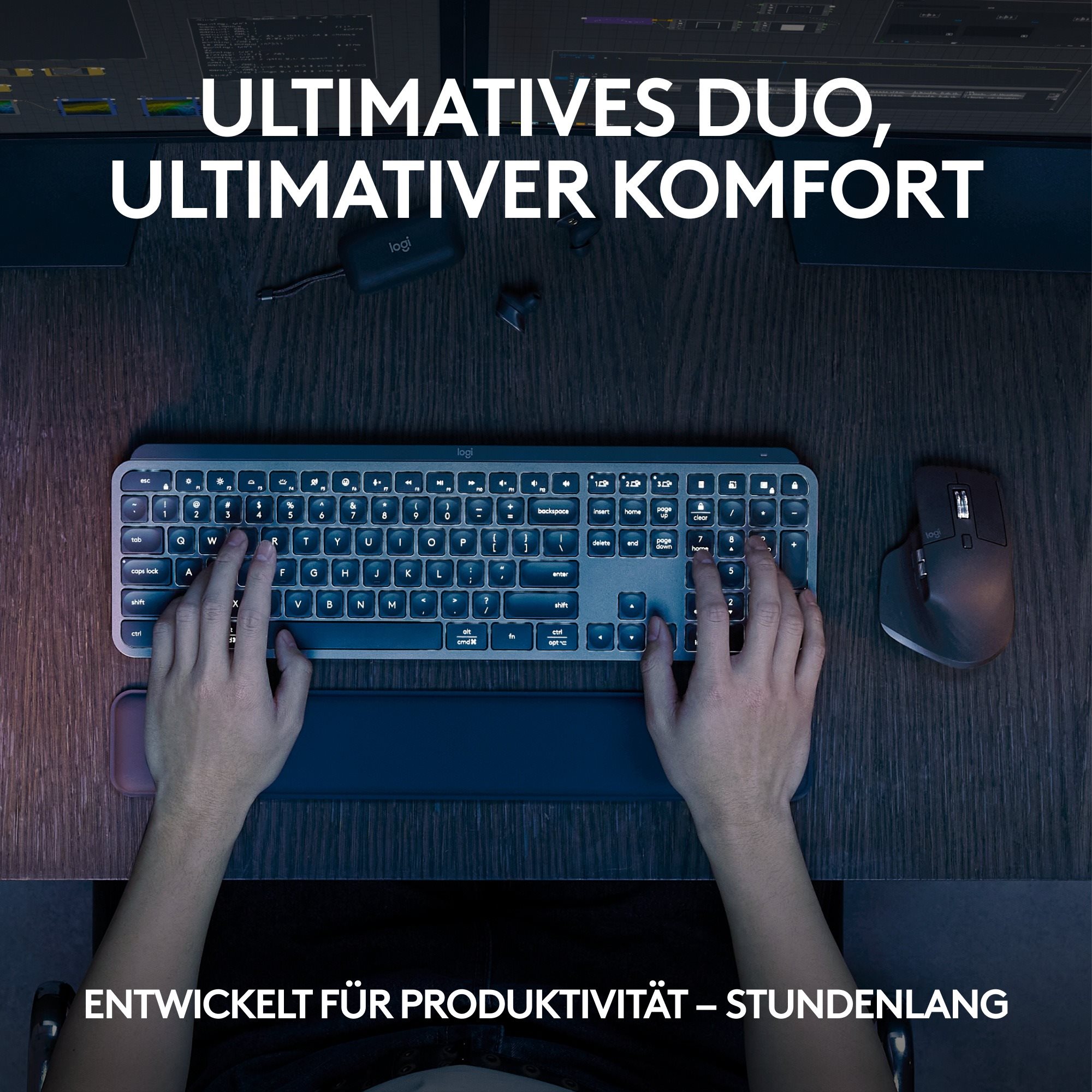 Logitech MX Keys S Combo - DE keyboard and mouse set.