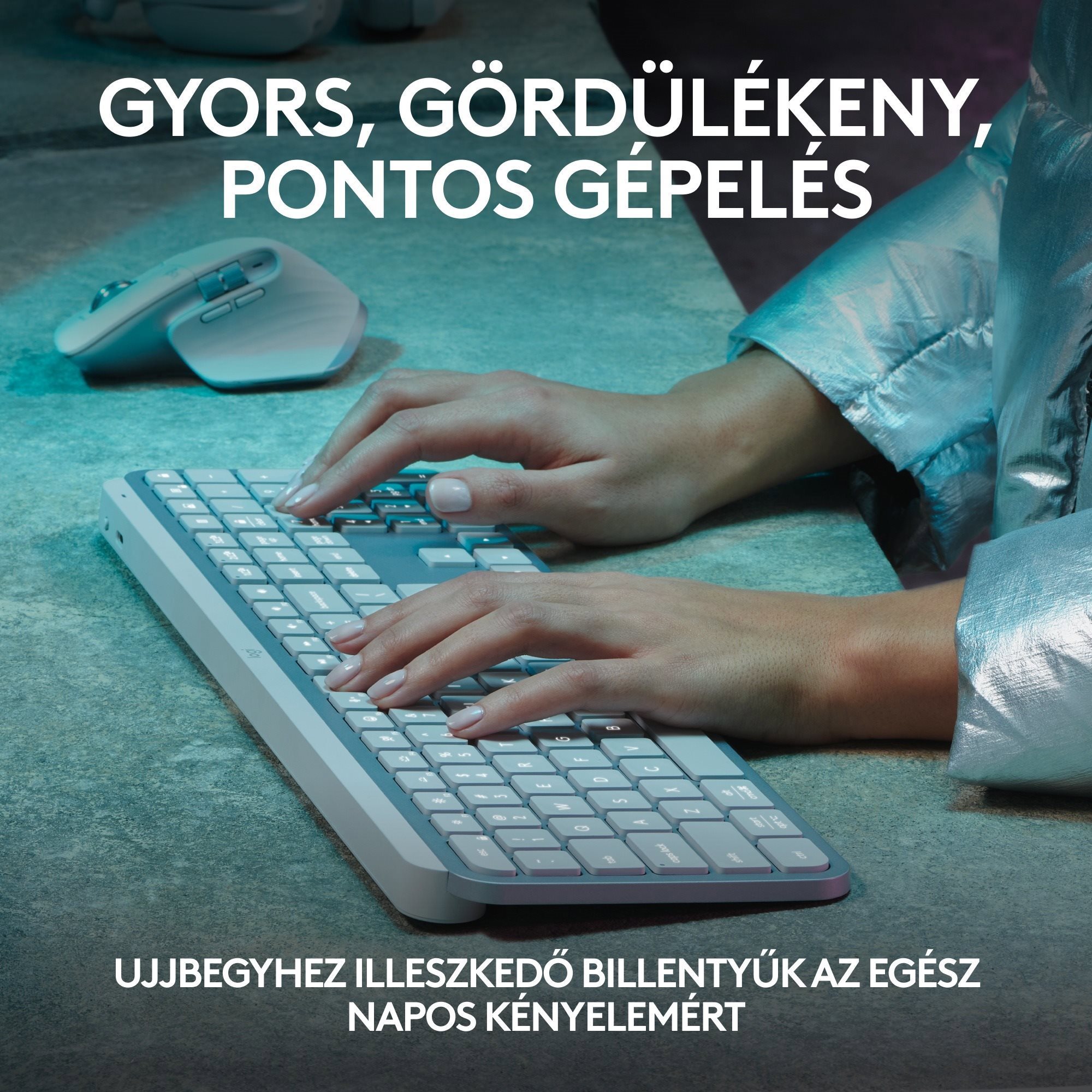 Billentyűzet Logitech MX Keys S Pale Grey - HU ...