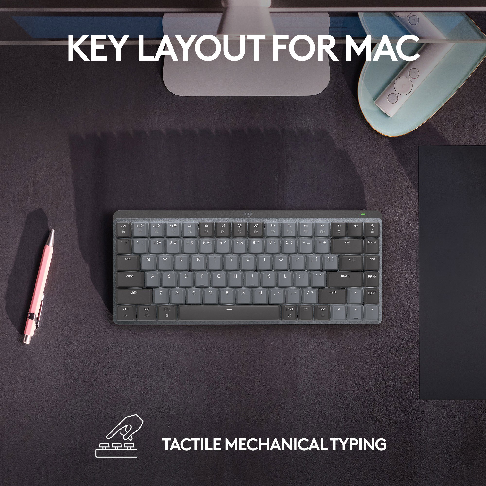 Keyboard Logitech MX Mini Mechanical for Mac Space Grey - US INTL ...