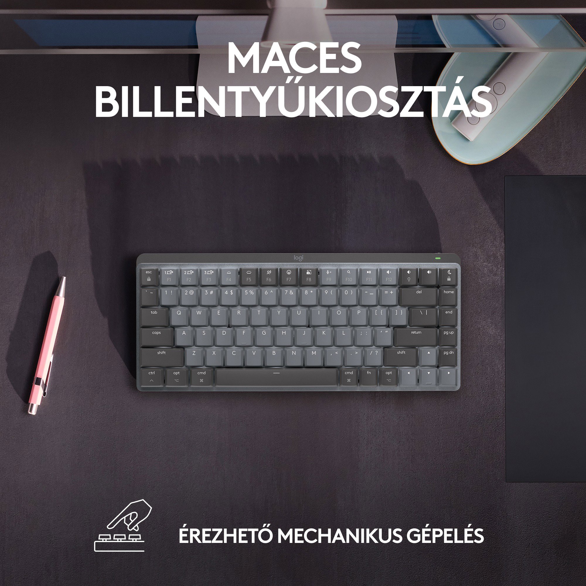 Billentyűzet Logitech MX Mini Mechanical for Mac Space Grey - US INTL ...