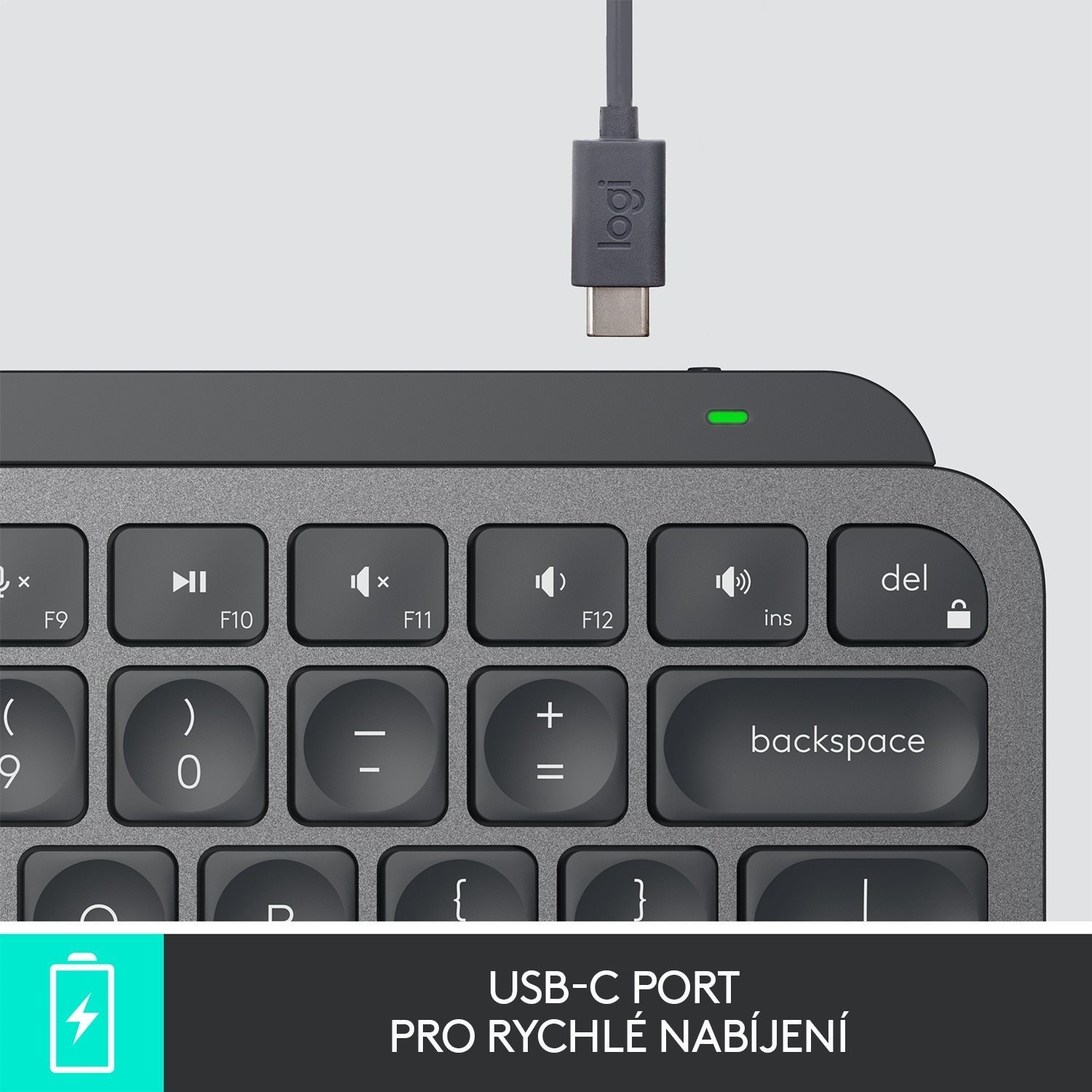 Keyboard Logitech MX Keys Mini Minimalist Wireless Illuminated Keyboard, Graphite -  CZ+SK Features/technology