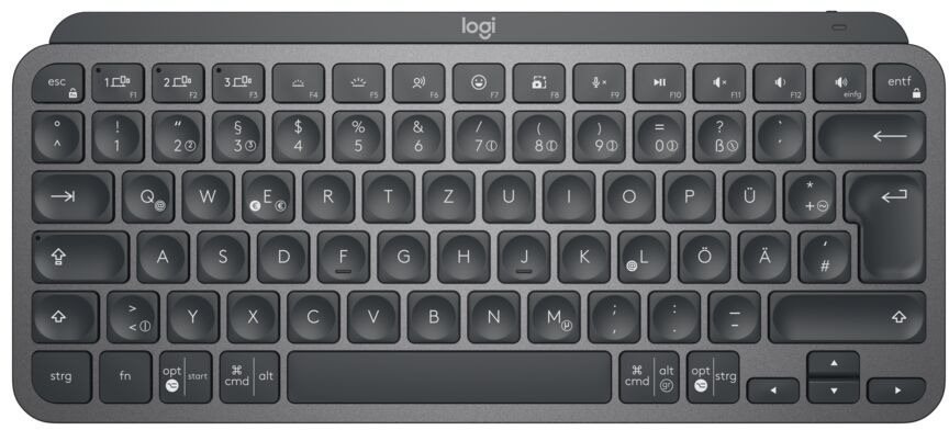 Tastatur Logitech MX Keys Mini Minimalist Wireless Illuminated Keyboard, Graphite - DE Screen