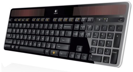 Tastatur Logitech Wireless Solar Keyboard K750 (UK) Seitlicher Anblick