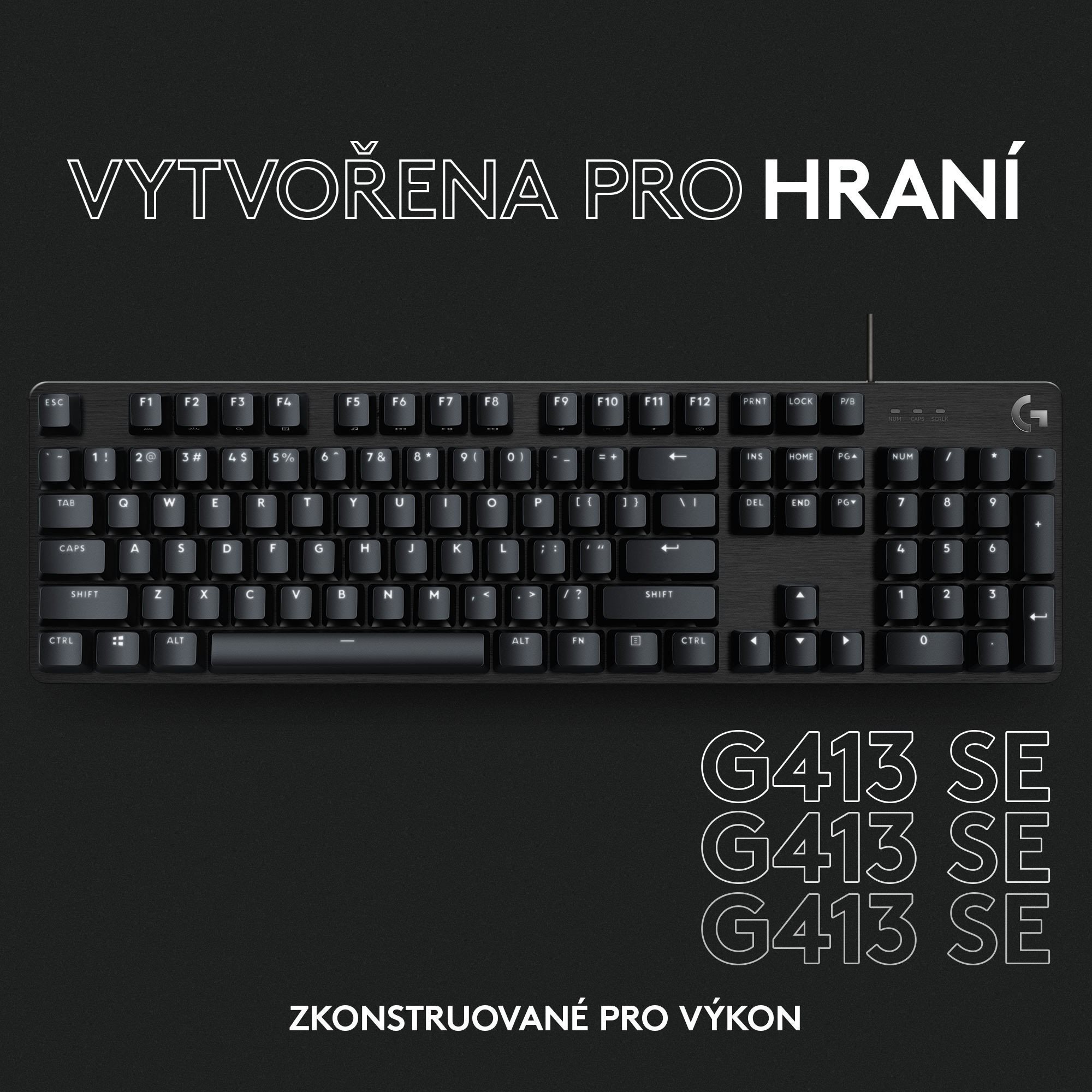 Gaming Keyboard Logitech G413 SE Mechanical Gaming Keyboard Black - CZ/SK Screen