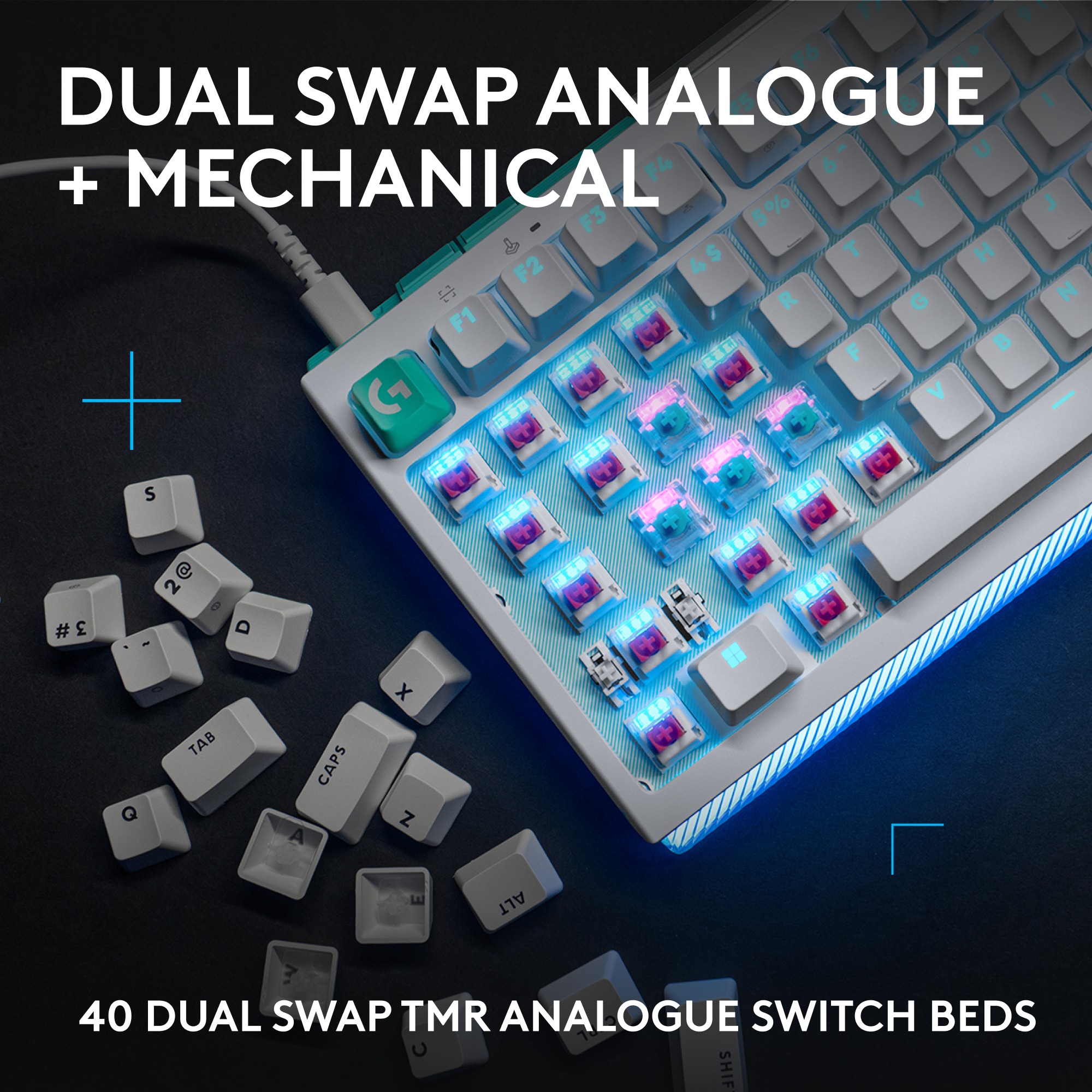 Gaming Keyboard Logitech G512 X 98 - Tactile White - US INTL ...