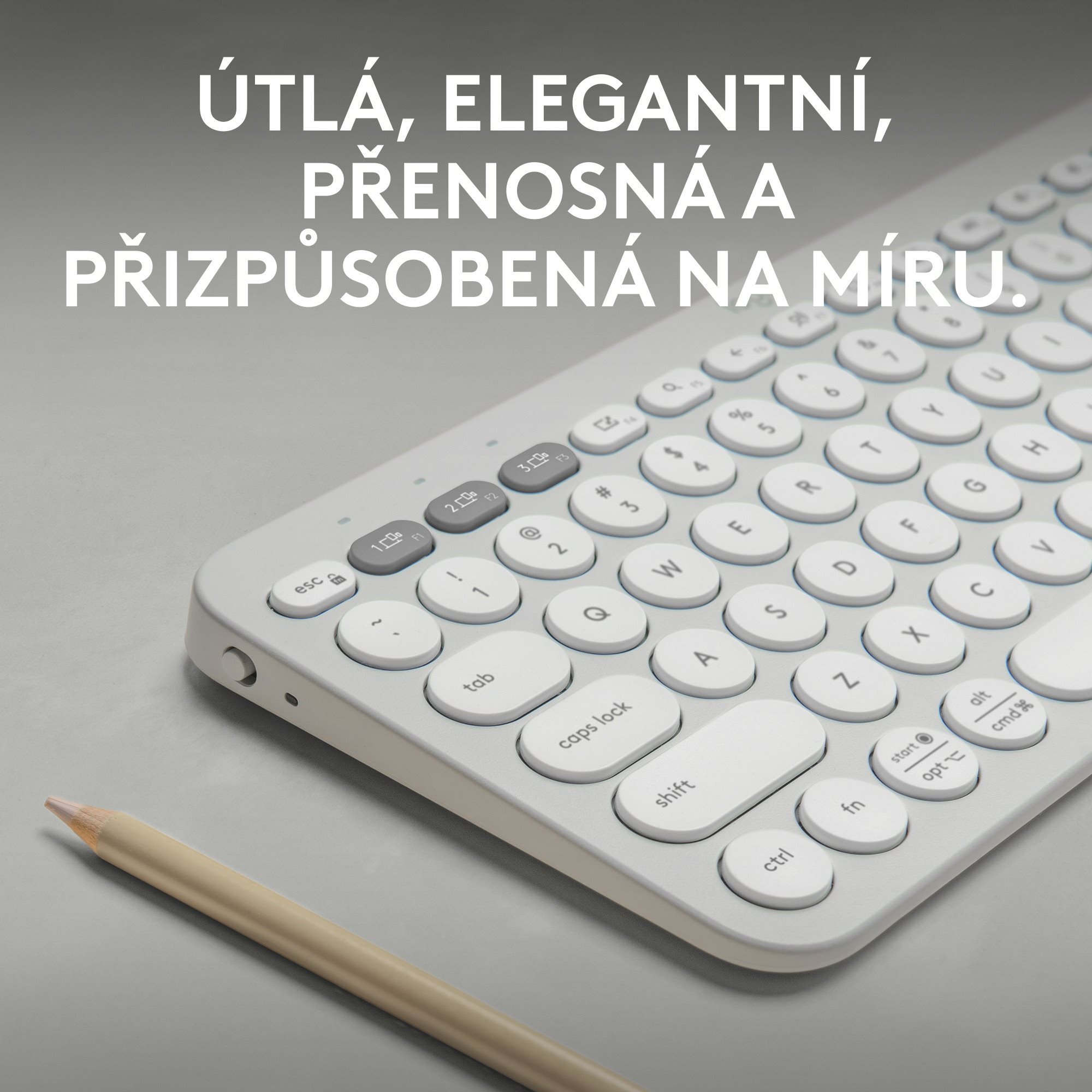 Keyboard Logitech Pebble Keyboard 2 K380s, Off-white - CZ/SK ...