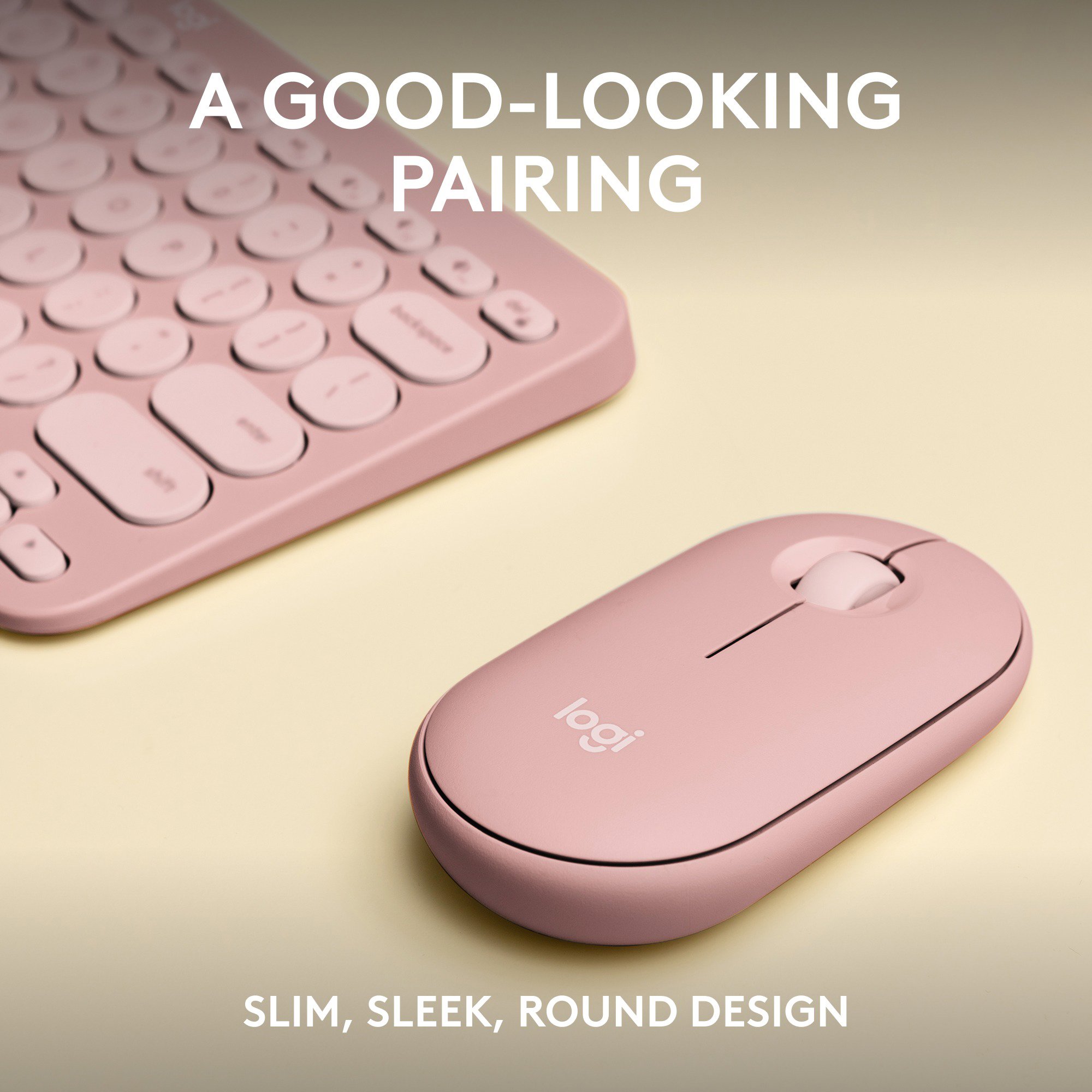 Keyboard and Mouse Set Logitech Pebble 2 Combo MK380s, Rose - US INTL ...