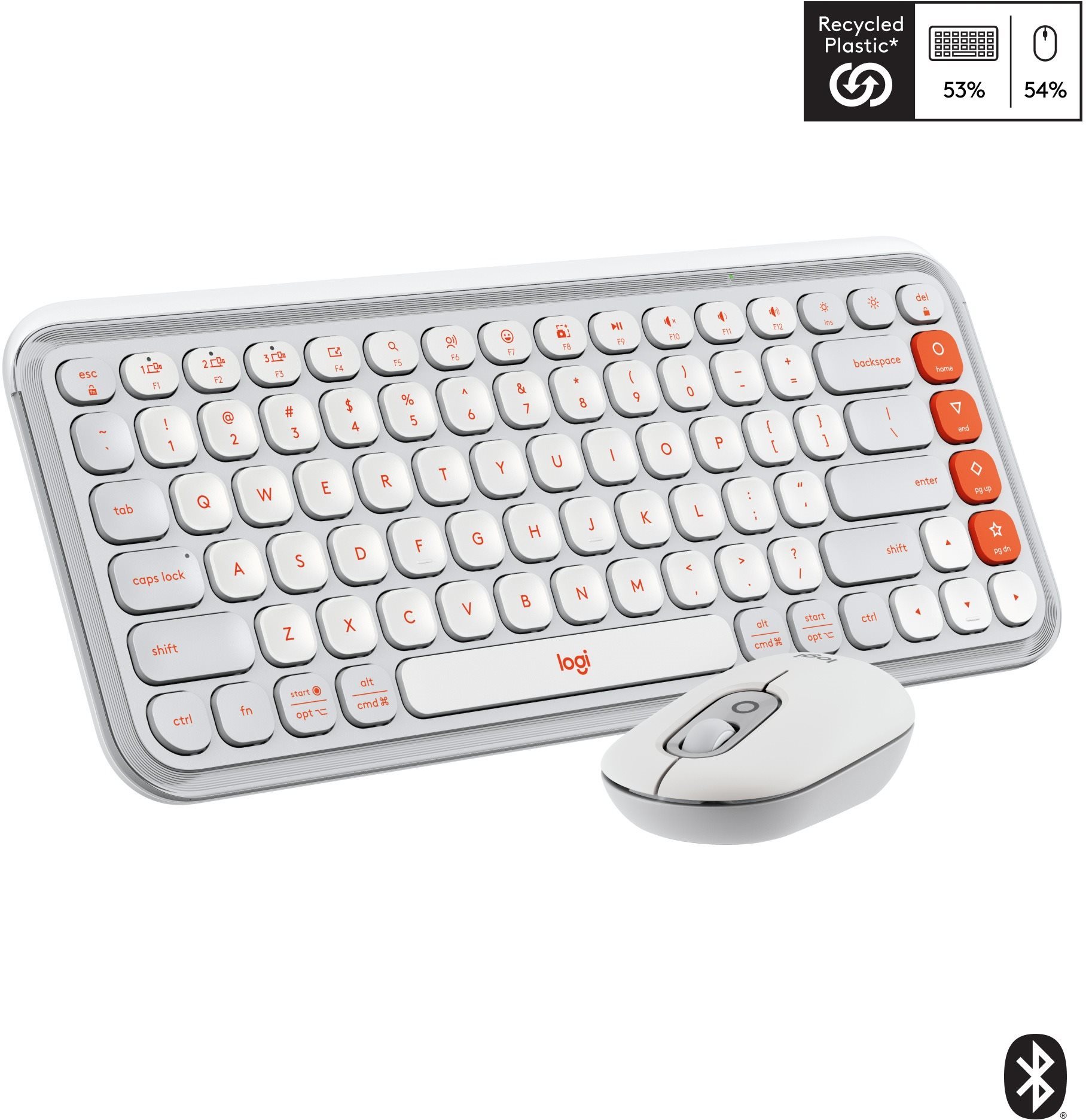 Keyboard and Mouse Set Logitech Pop Icon Combo, Off-white - US INTL ...