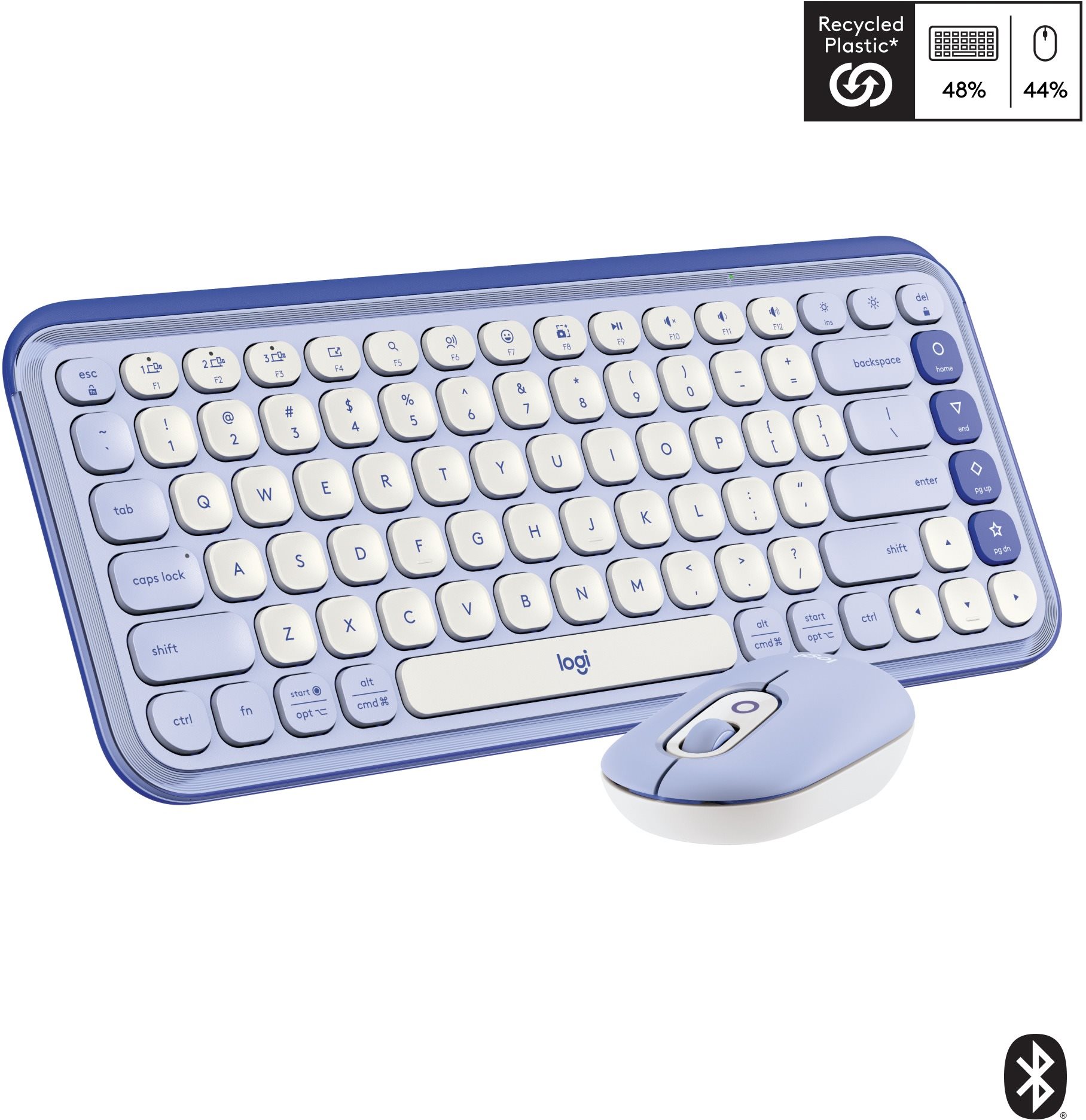 Keyboard and Mouse Set Logitech Pop Icon Combo, Lilac - US INTL ...