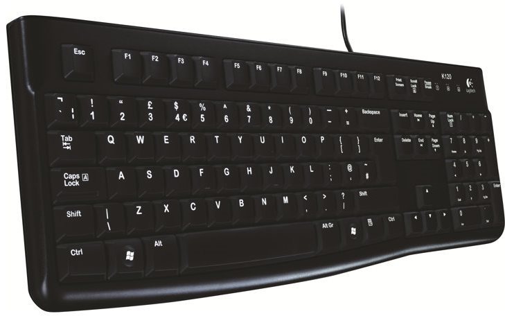 Keyboard Logitech Keyboard K120 Business - HU Lateral view