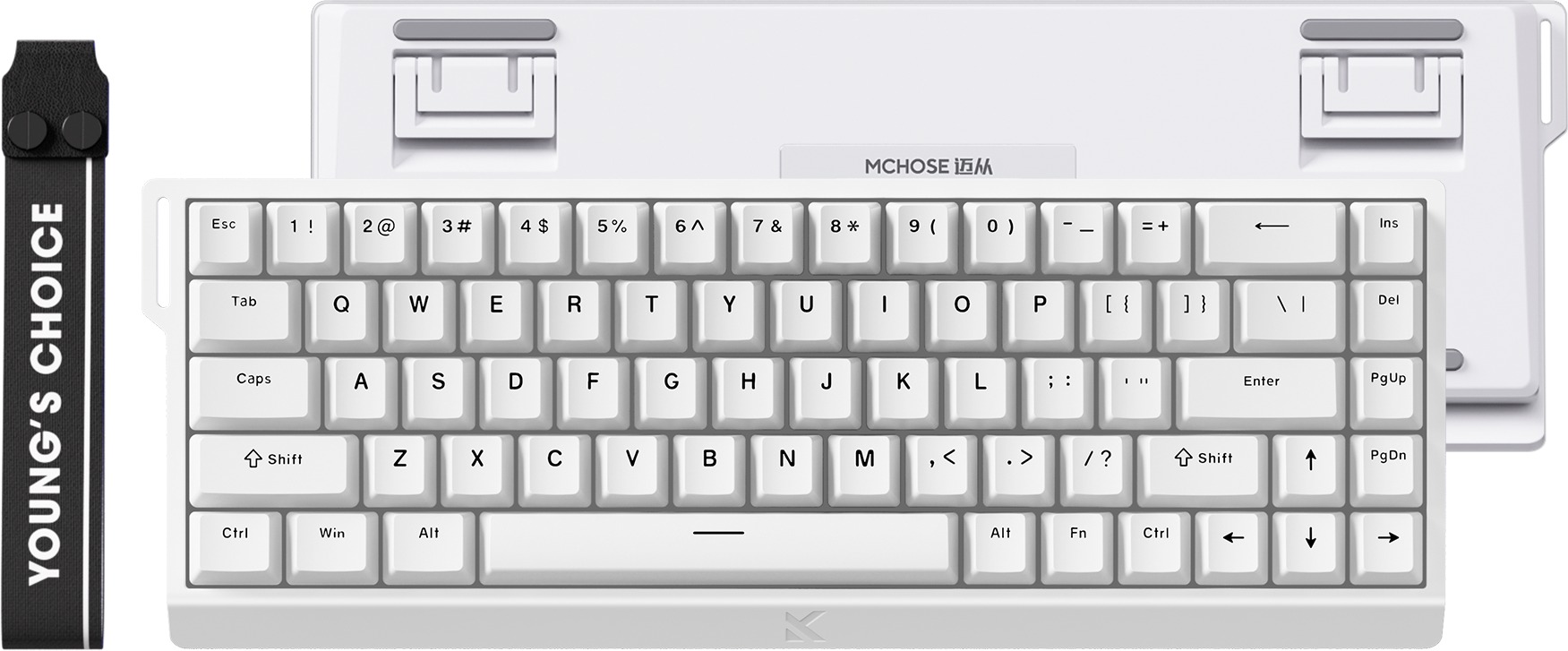 Keyboard MCHOSE Ace 68 Hall Effect Ice Blue Magnetic Switch - White ...