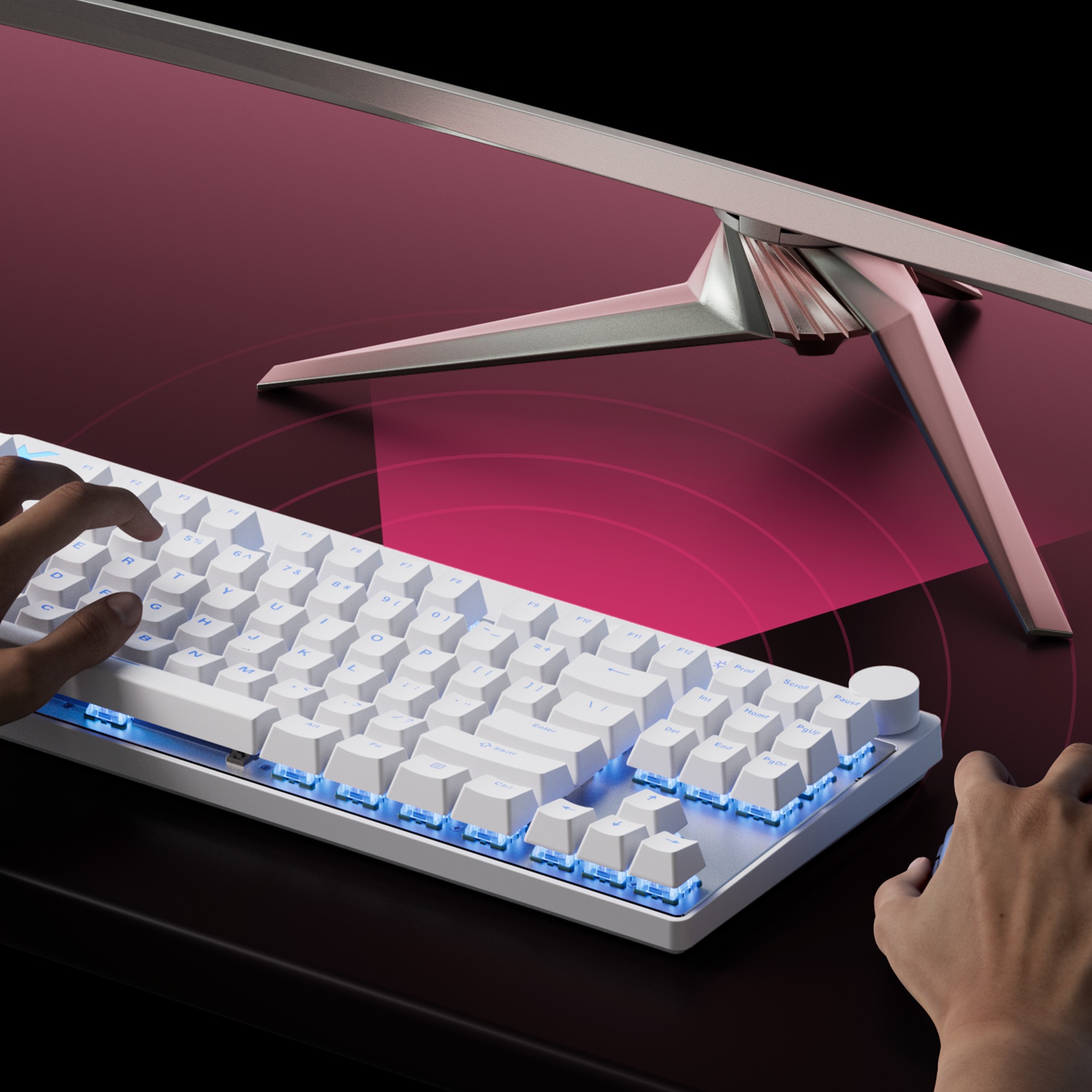 Keyboard MCHOSE Mix 87 Hall Effect Apollo Magnetic Switch - White ...