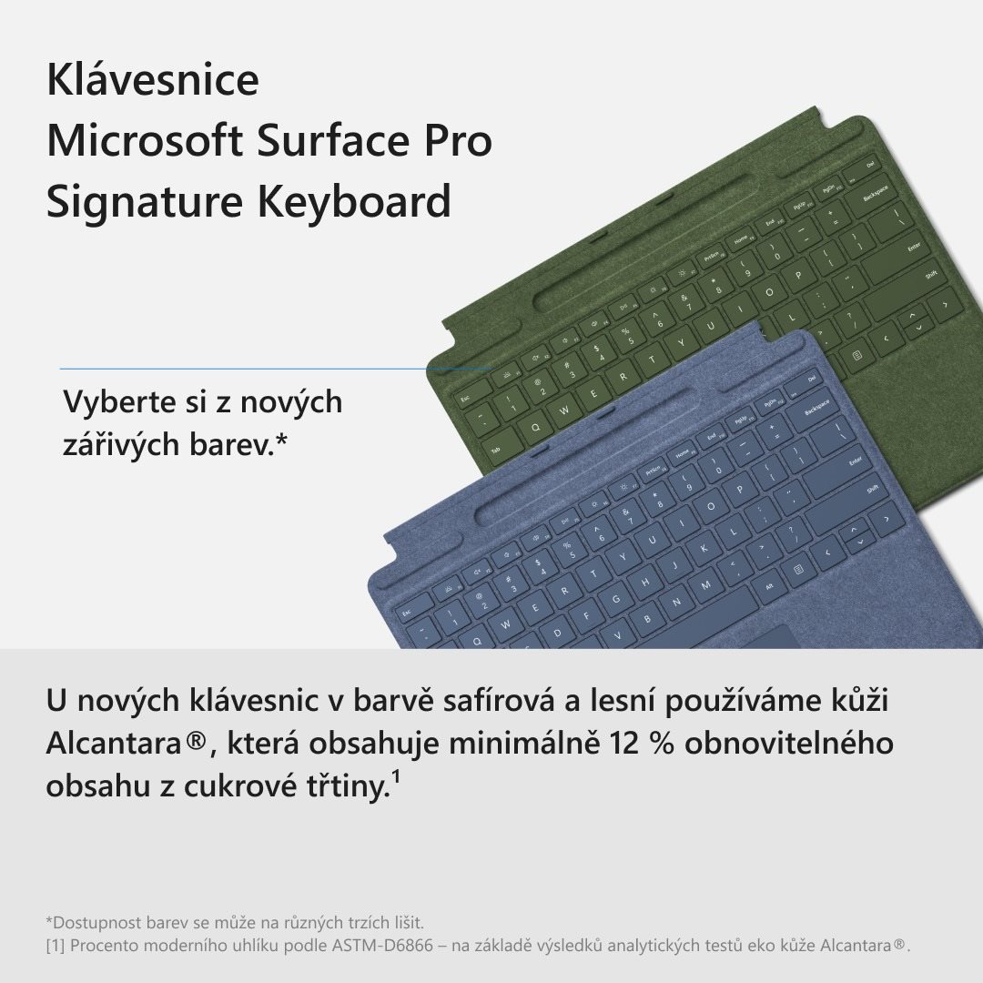 Klávesnica Microsoft Surface Pro X/Pro 8/Pro 9 Signature Keyboard Forest CZ/SK + Slim Pen 2 ...